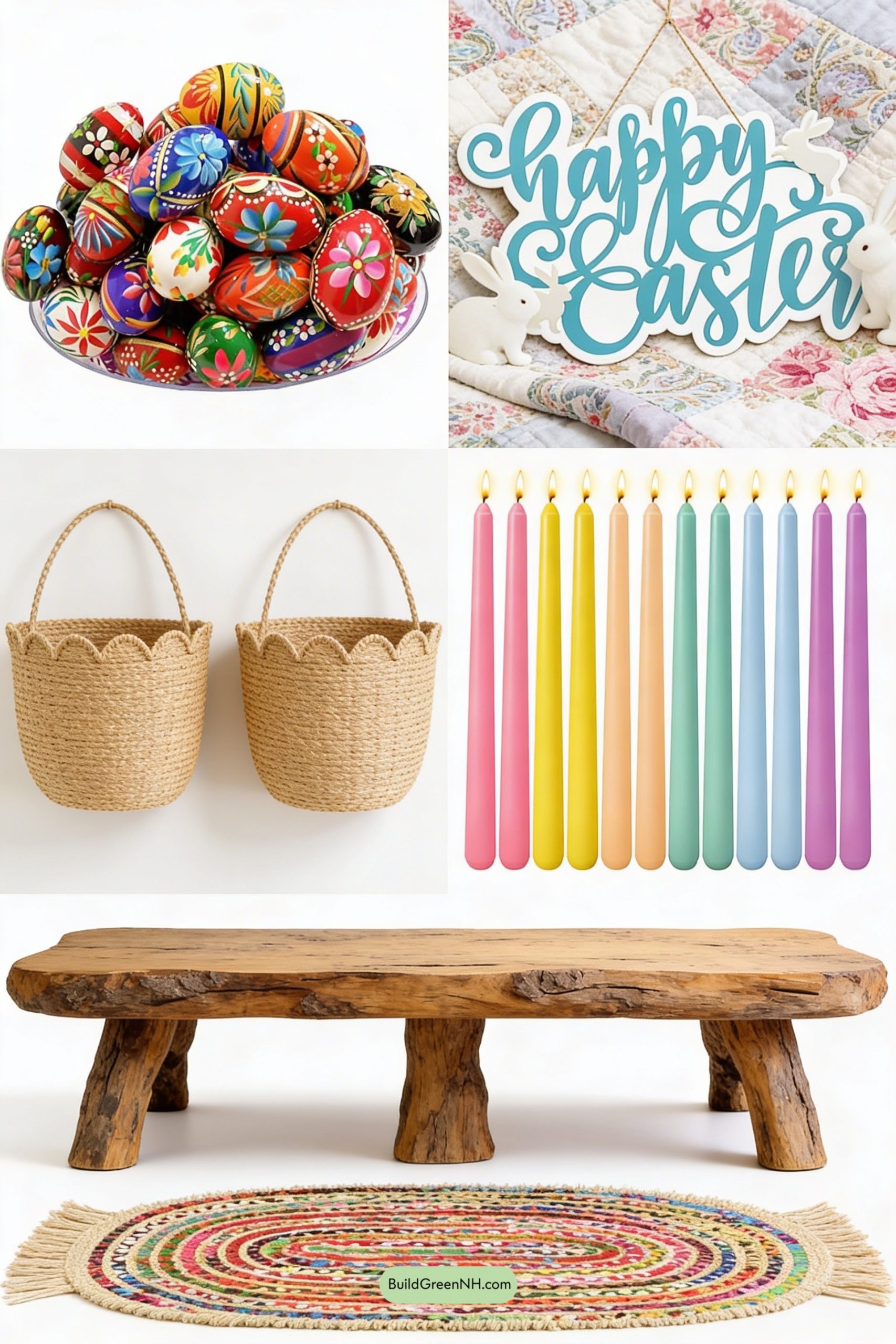 Moodboard for Handcrafted Easter Corner, Bright and Cozy