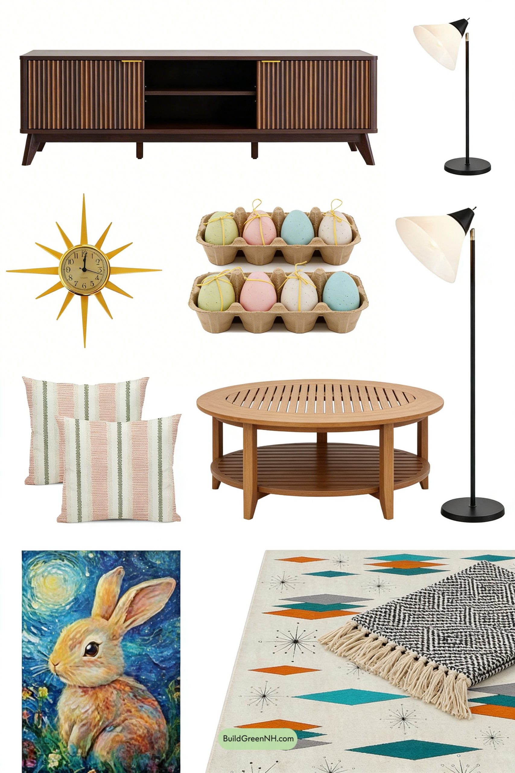 Moodboard for Retro Bunny Chic for Easter