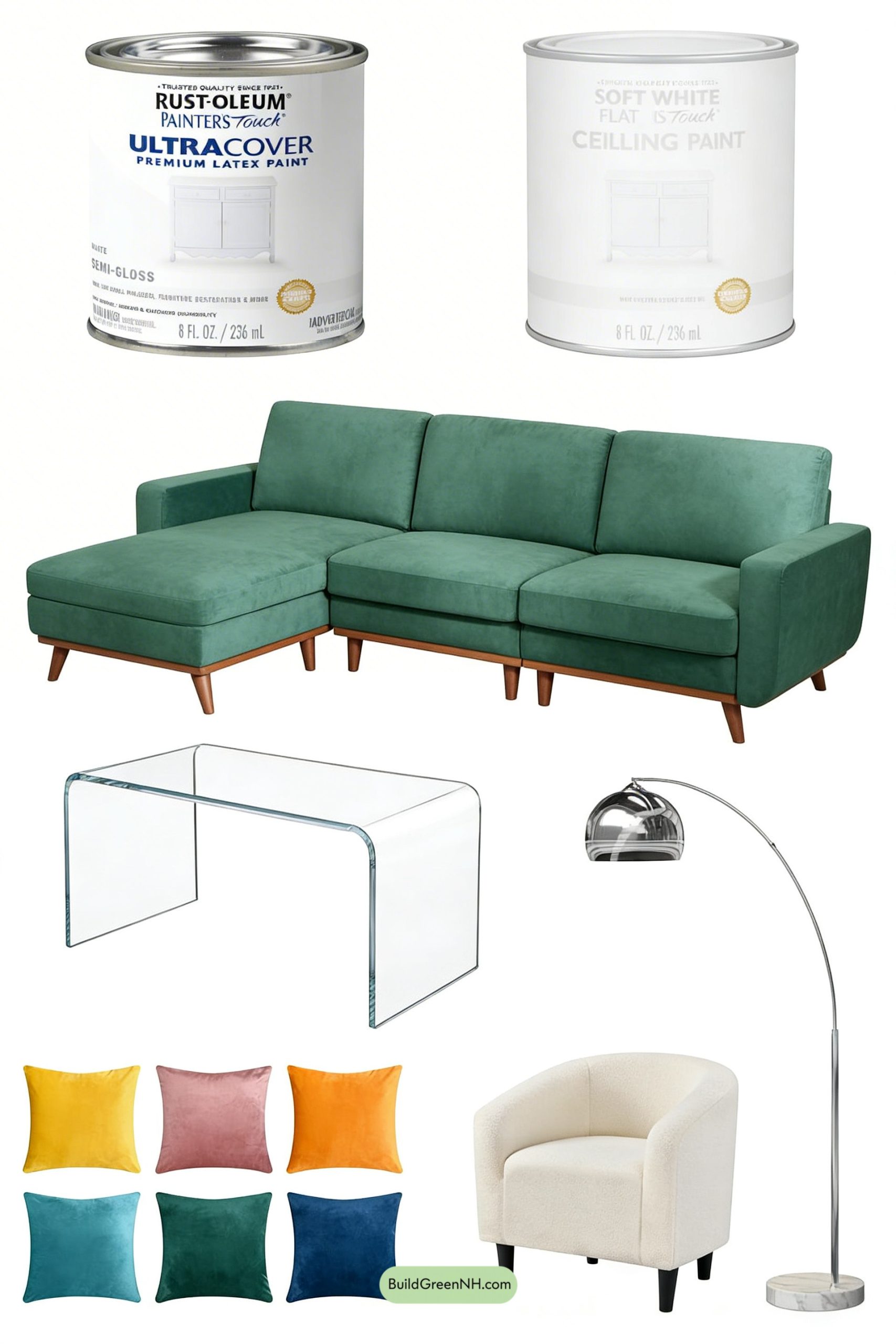 Moodboard for Sherbet Walls Meet Lime Lounge