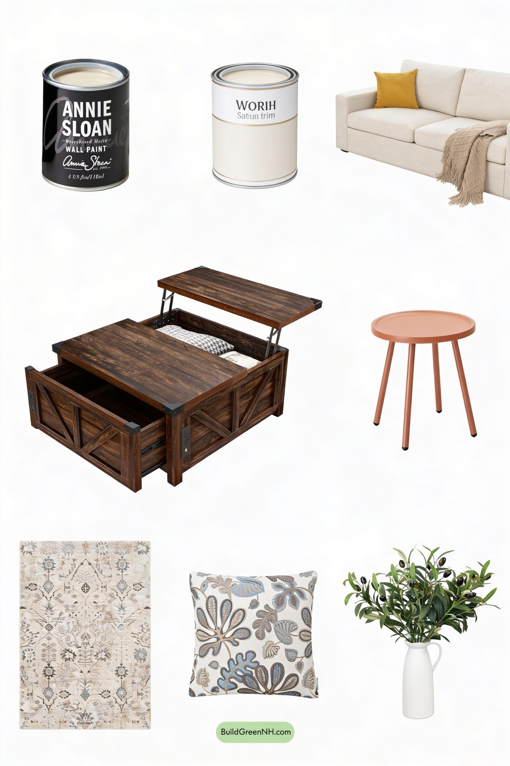 Moodboard for Chalky White, Cobalt Alcove Calm