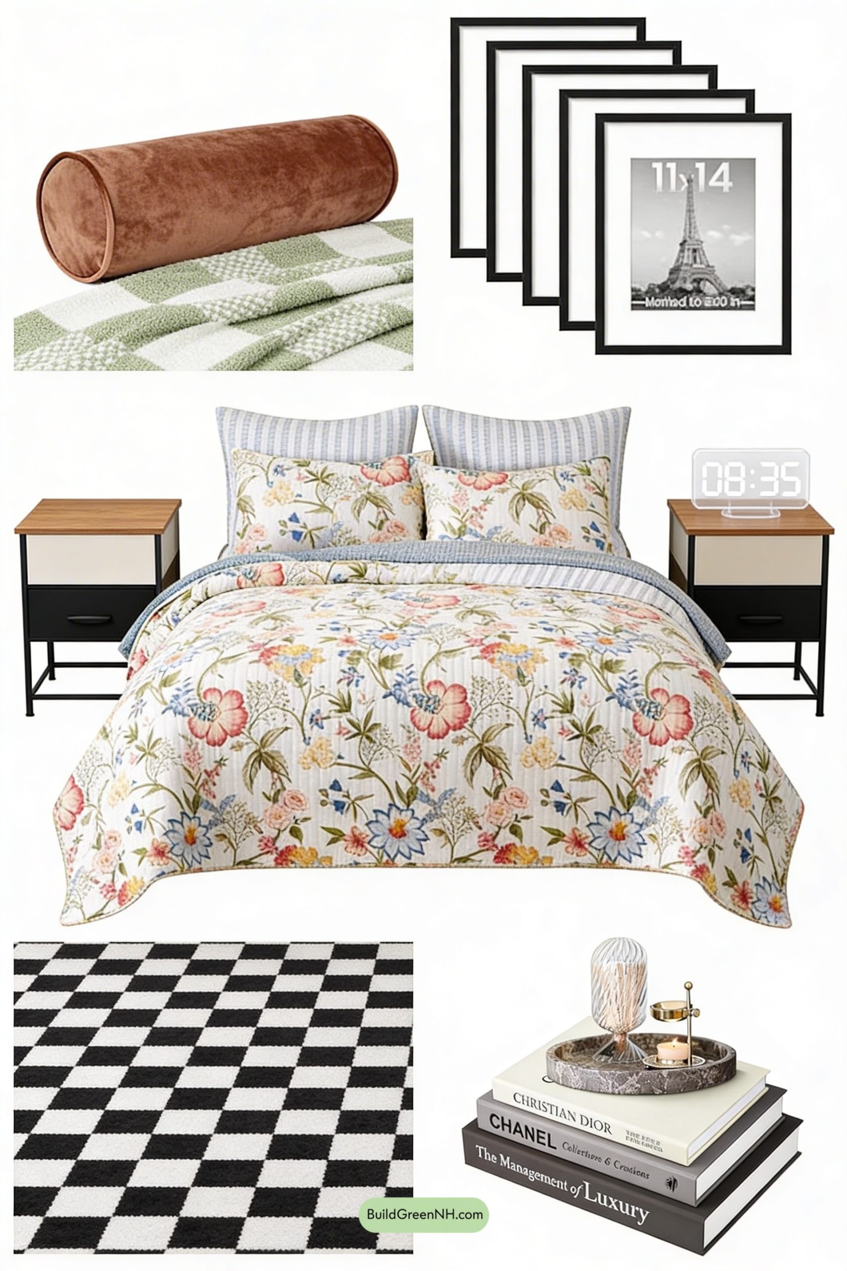 Moodboard for Floral Bedding That Starts the Party