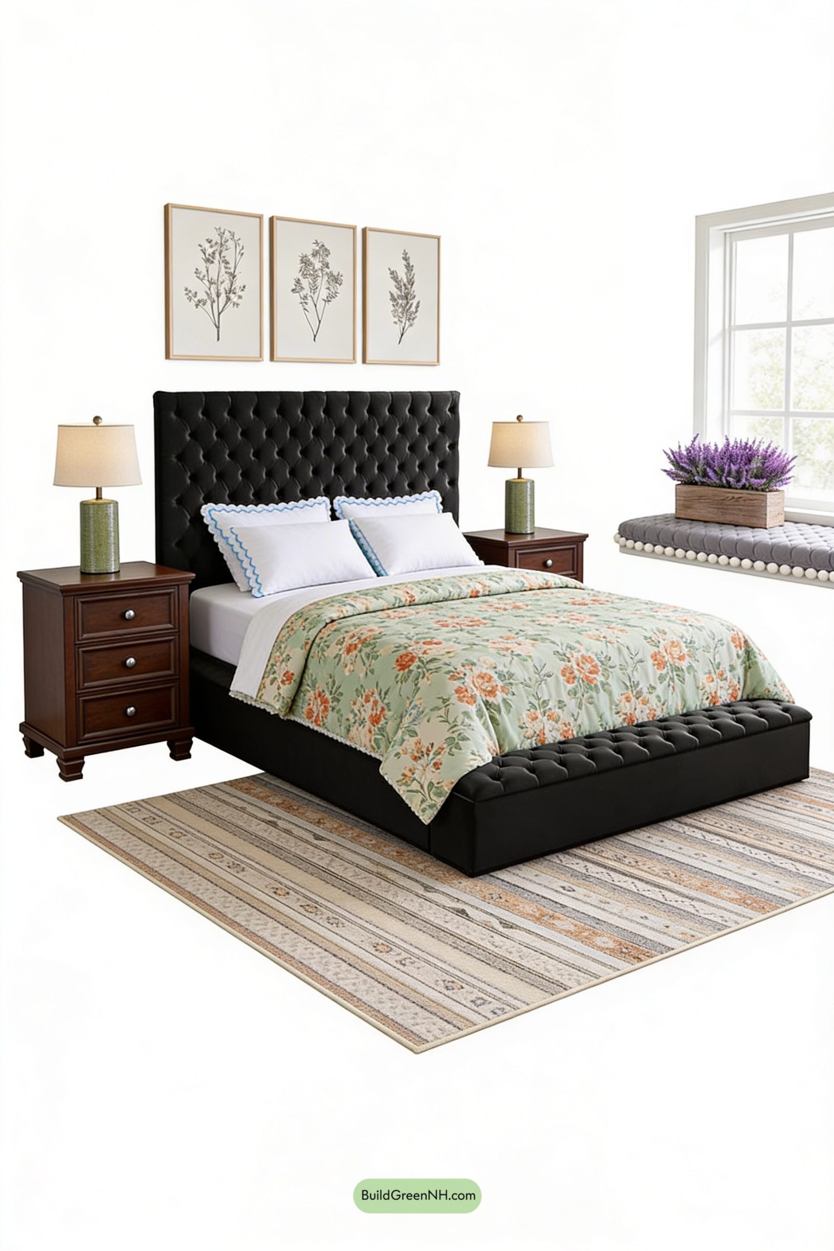 Moodboard for Garden Florals, Grown-Up and Calm