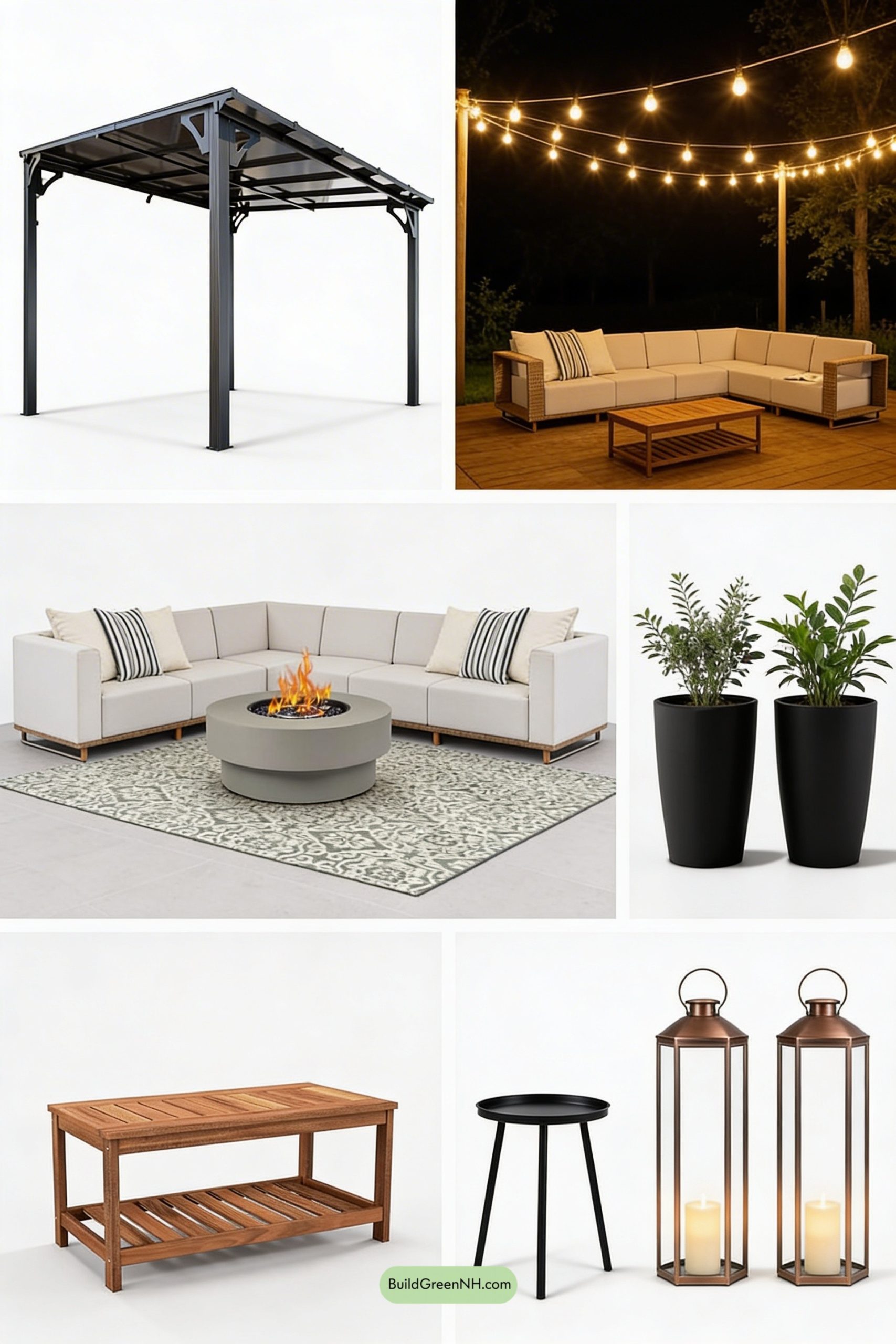 Moodboard for Sectional Meets Fire: Resort Patio Flow