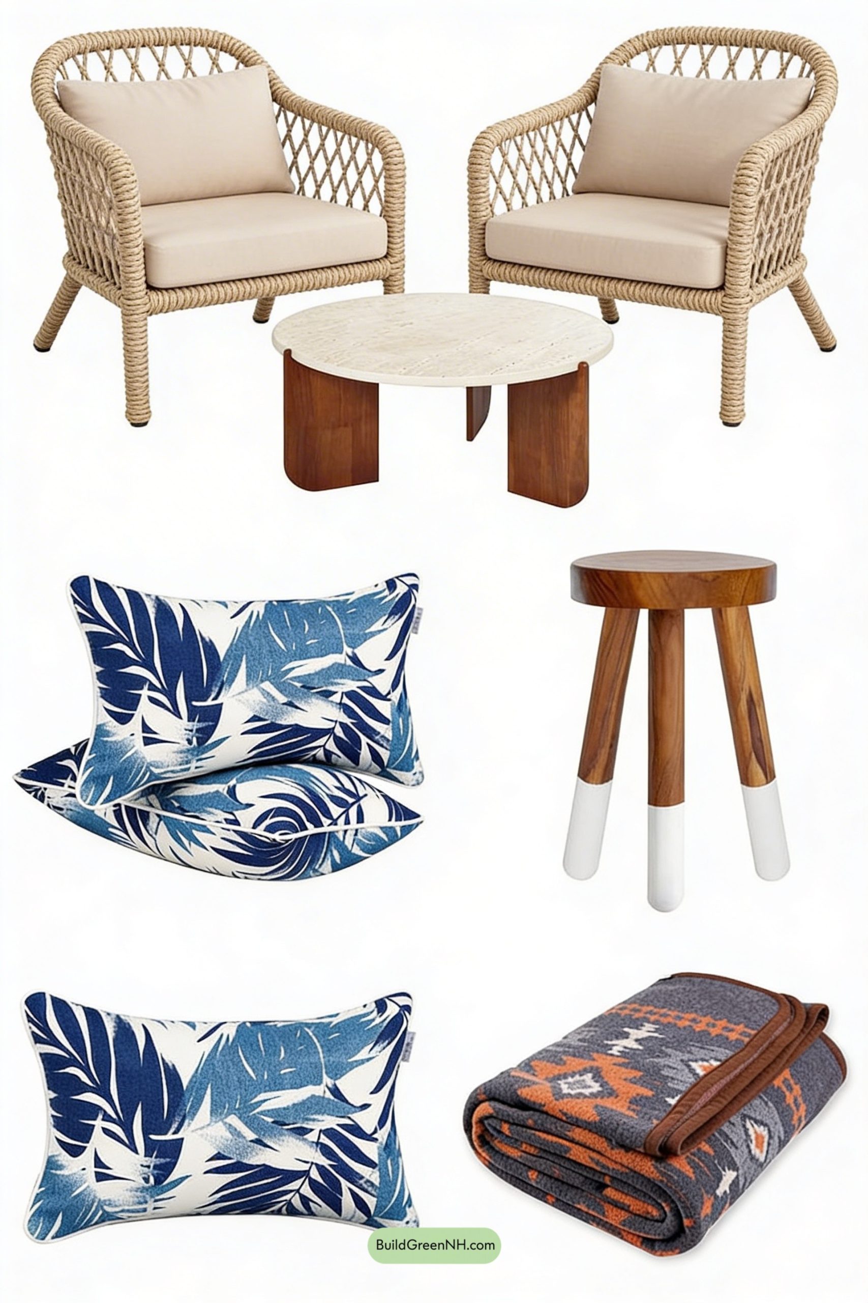 Moodboard for Stripe Shade, Soft Seats, Sea Breeze