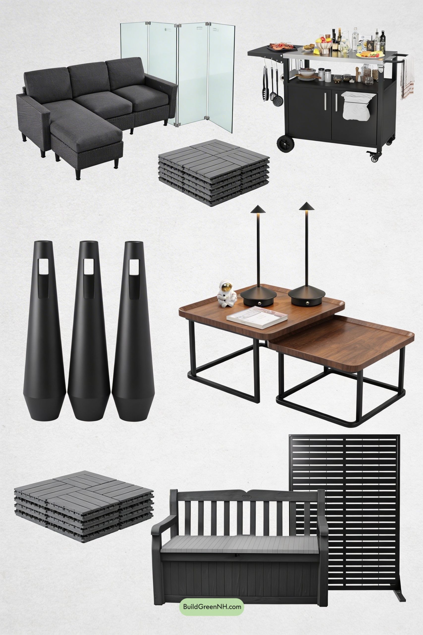 Moodboard for Skyline Lounge with Firelit Modular Seating