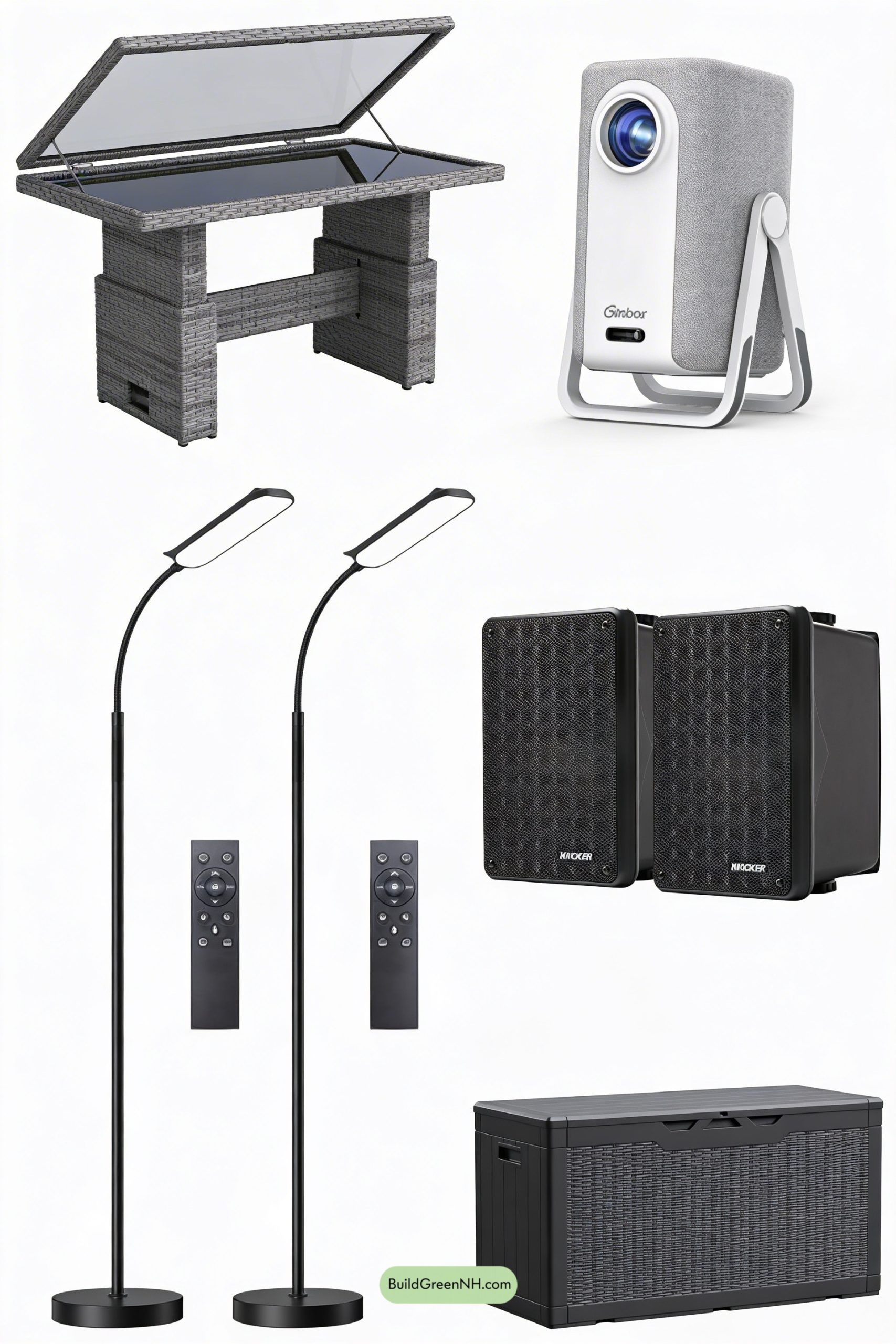 Moodboard for Dusk-Ready Modular Movie Patio Lounge
