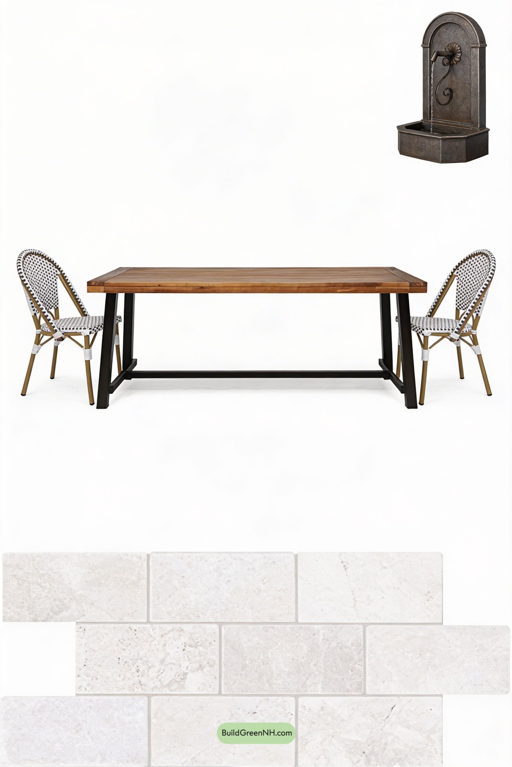 Moodboard for Mediterranean-Modern Pool With Herb Borders