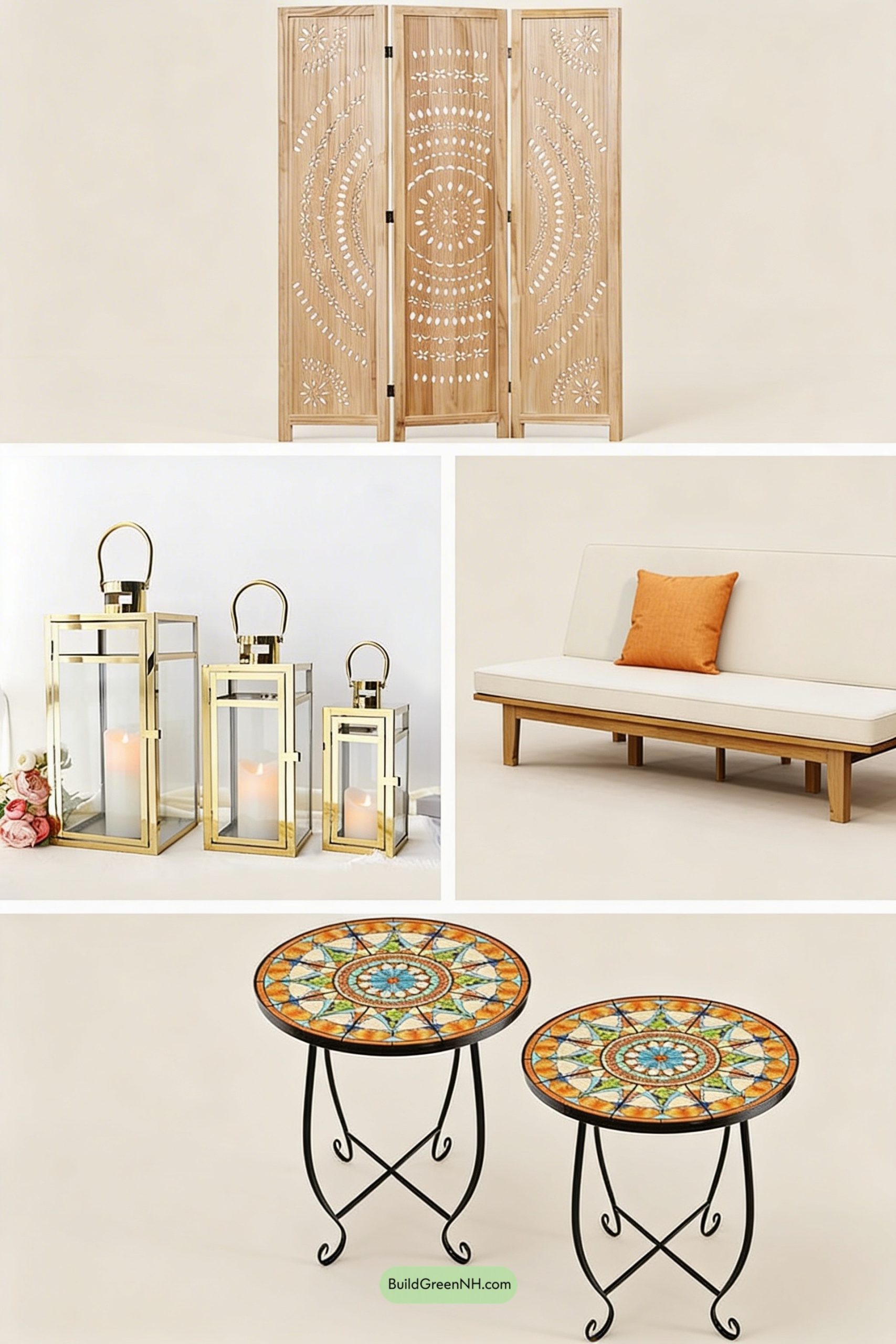 Moodboard for Moroccan-Modern Poolside Lounge Moment