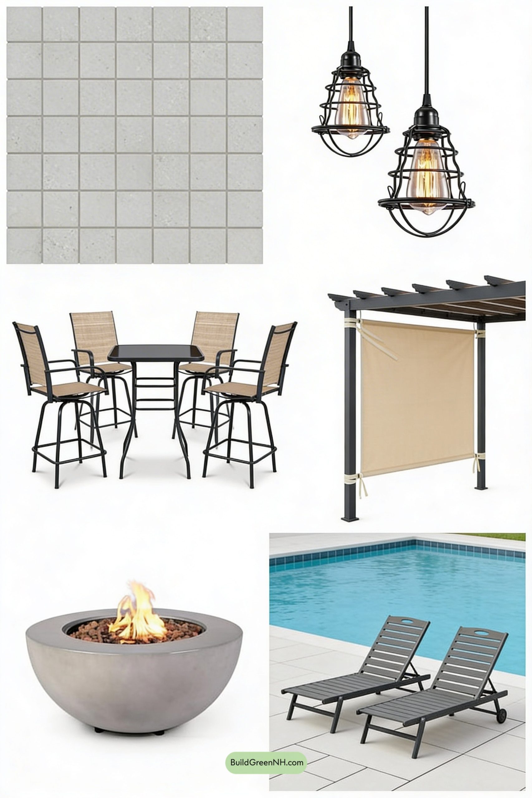 Moodboard for Shipping-Container Cabana Meets Resort Pool