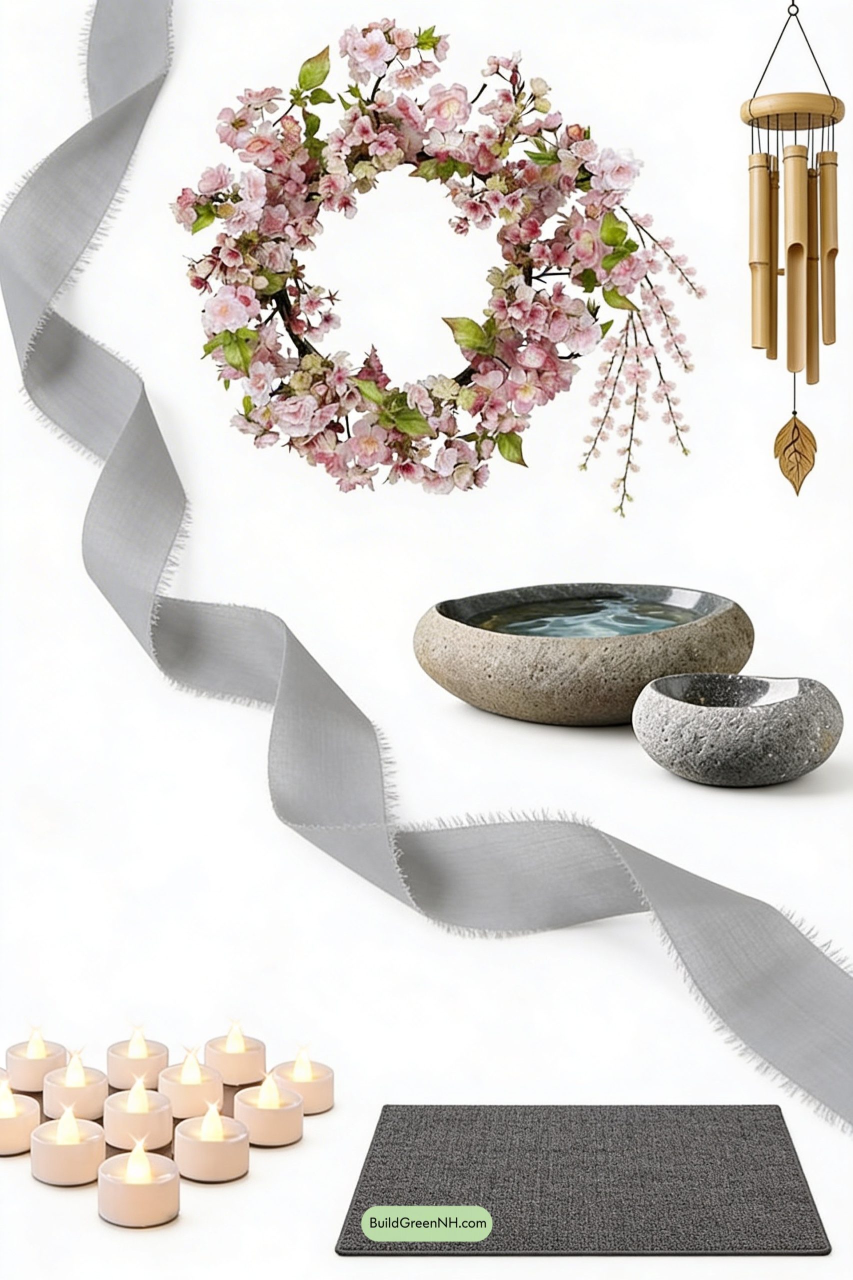 Moodboard for Cherry Blossom Calm at the Front Door
