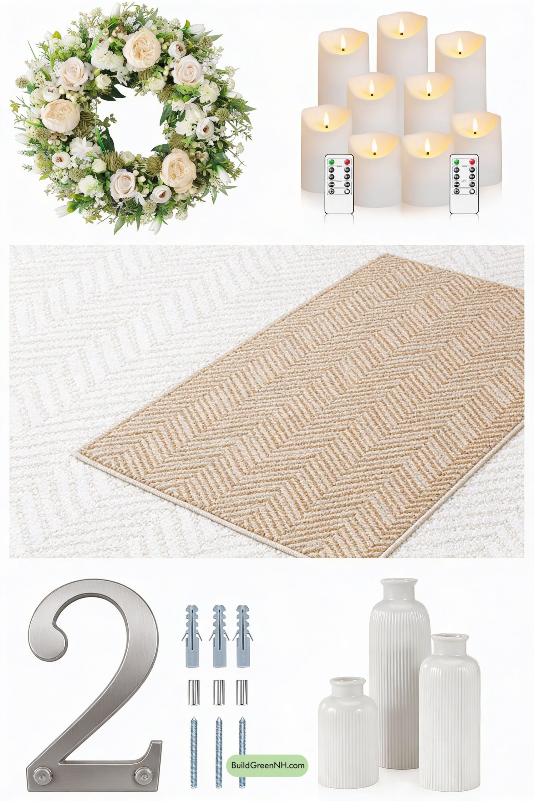 Moodboard for White-on-White Spring Wreath Entry