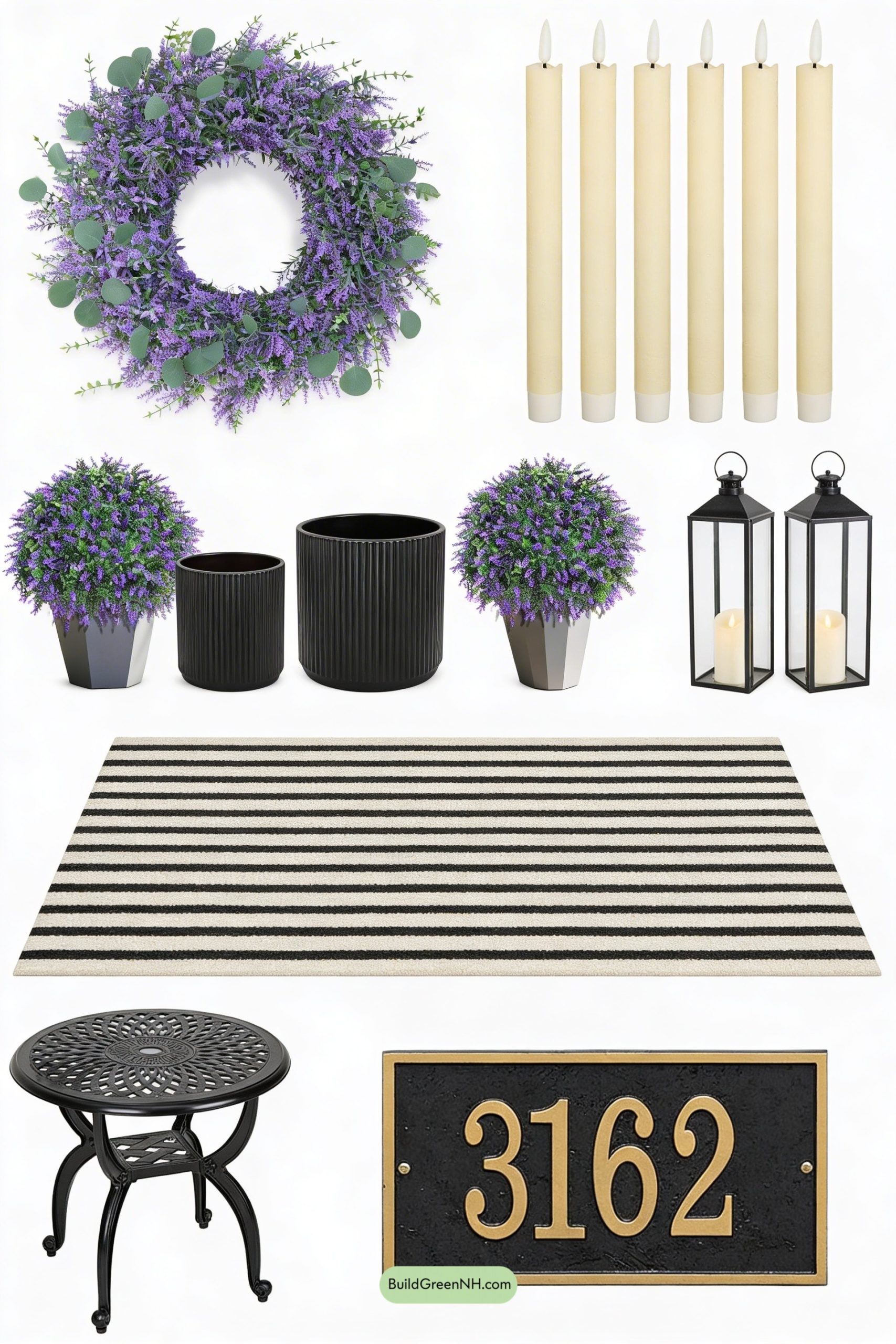 Moodboard for Lavender Wreath, Parisian Bistro Doorway
