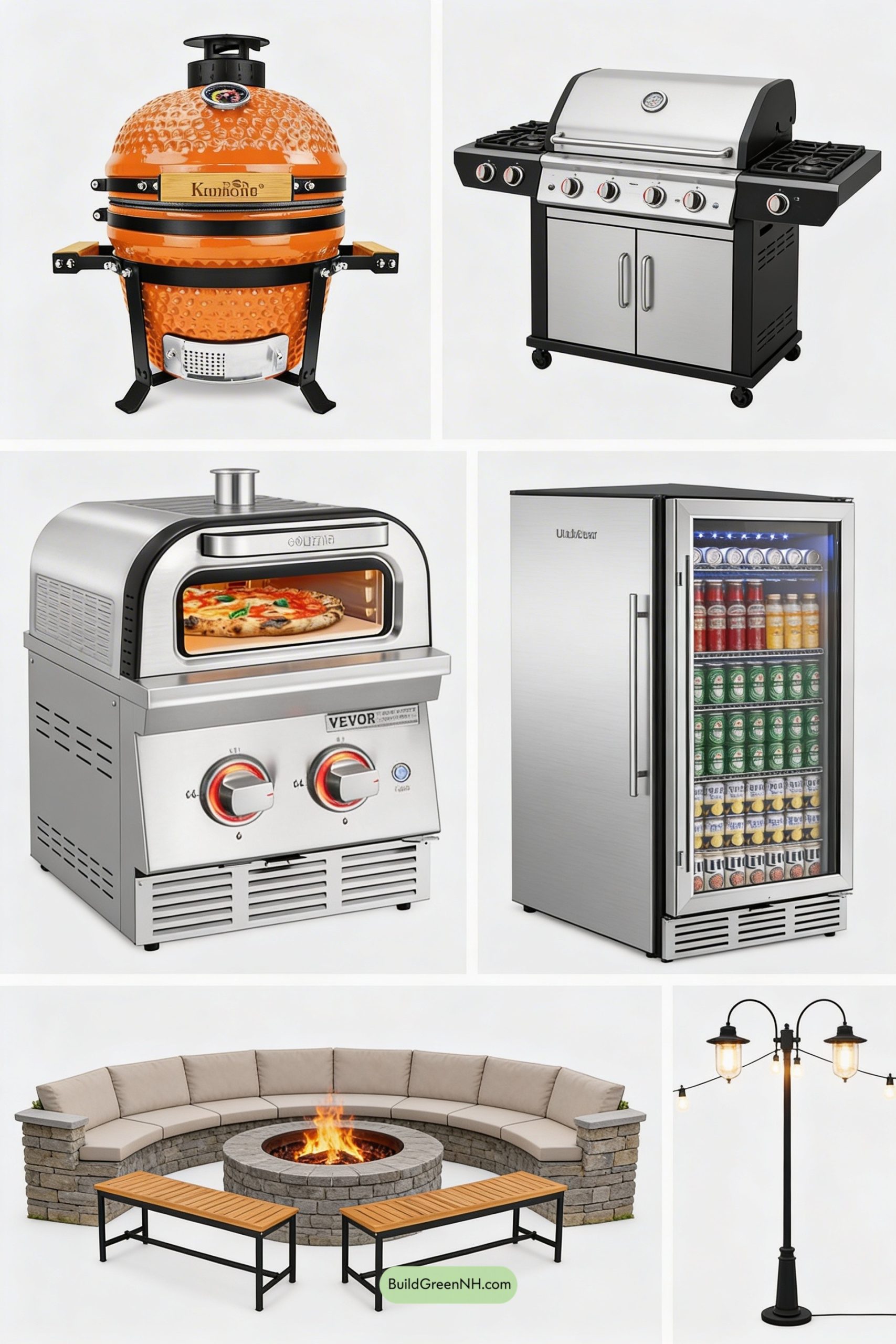 Moodboard for Stone U-Kitchen with Sunken Fire Pit