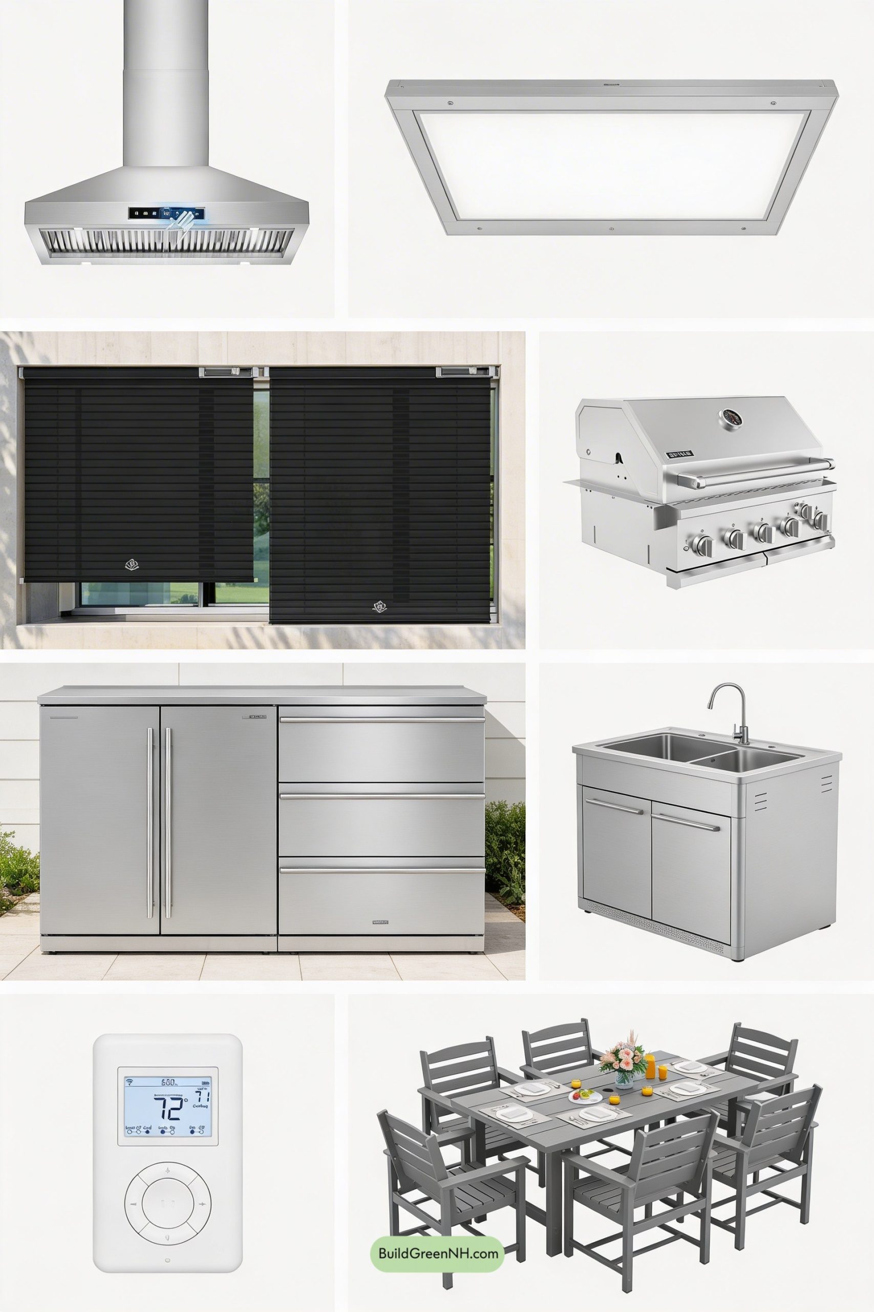 Moodboard for Four-Season Glass Pavilion Outdoor Kitchen