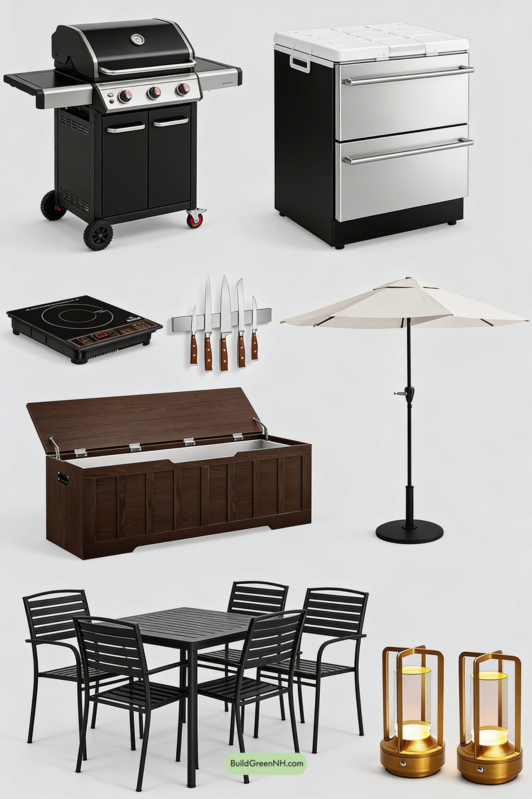 Moodboard for Rolling Outdoor Kitchen, Party-Ready Flex