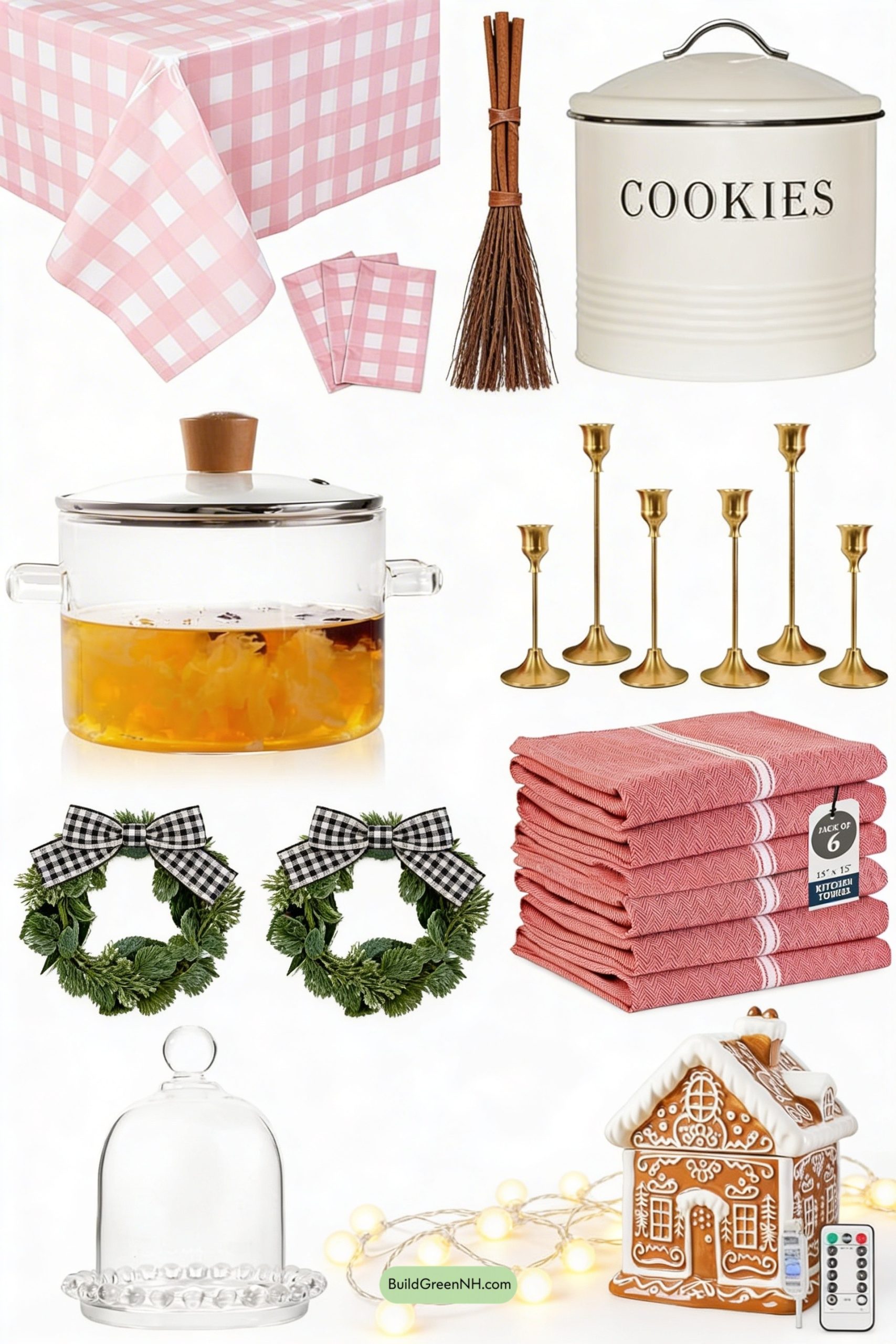 Moodboard for Gingham Glow in a Cozy Cook's Corner