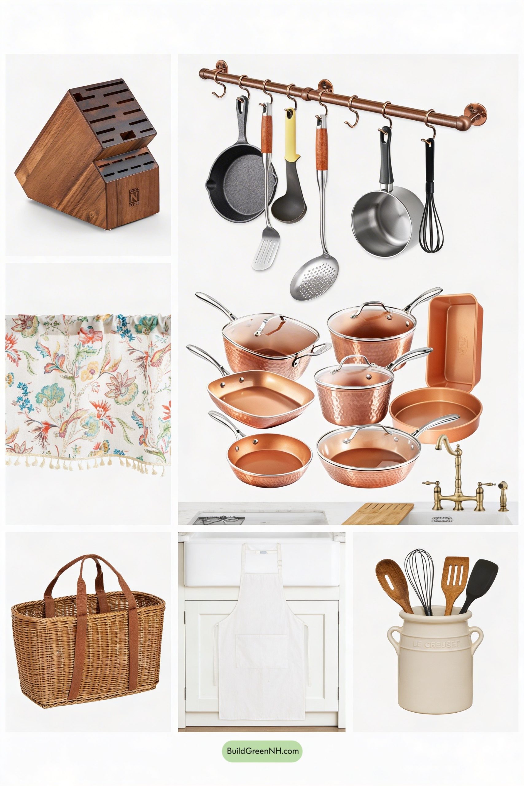 Moodboard for Soft-Green Stove, Copper Heirloom Charm