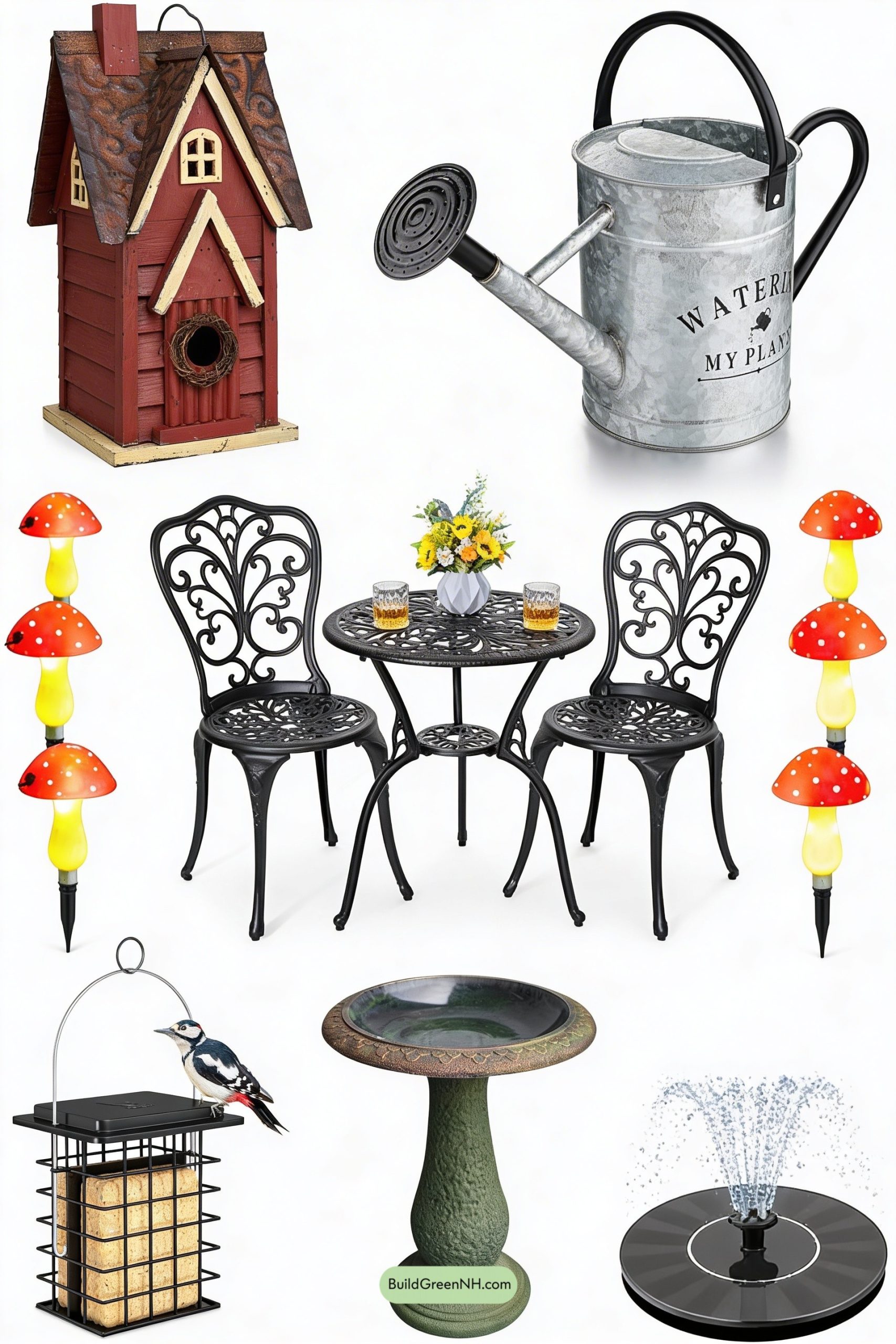 Moodboard for Storybook Birdhouse, Bold Red Door Pop