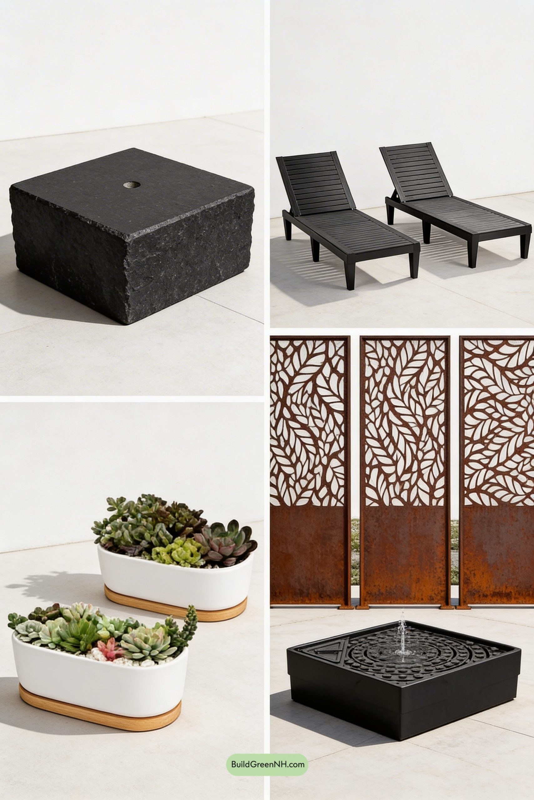 Moodboard for Origami Metal Birdhouse, Desert Modern Retreat