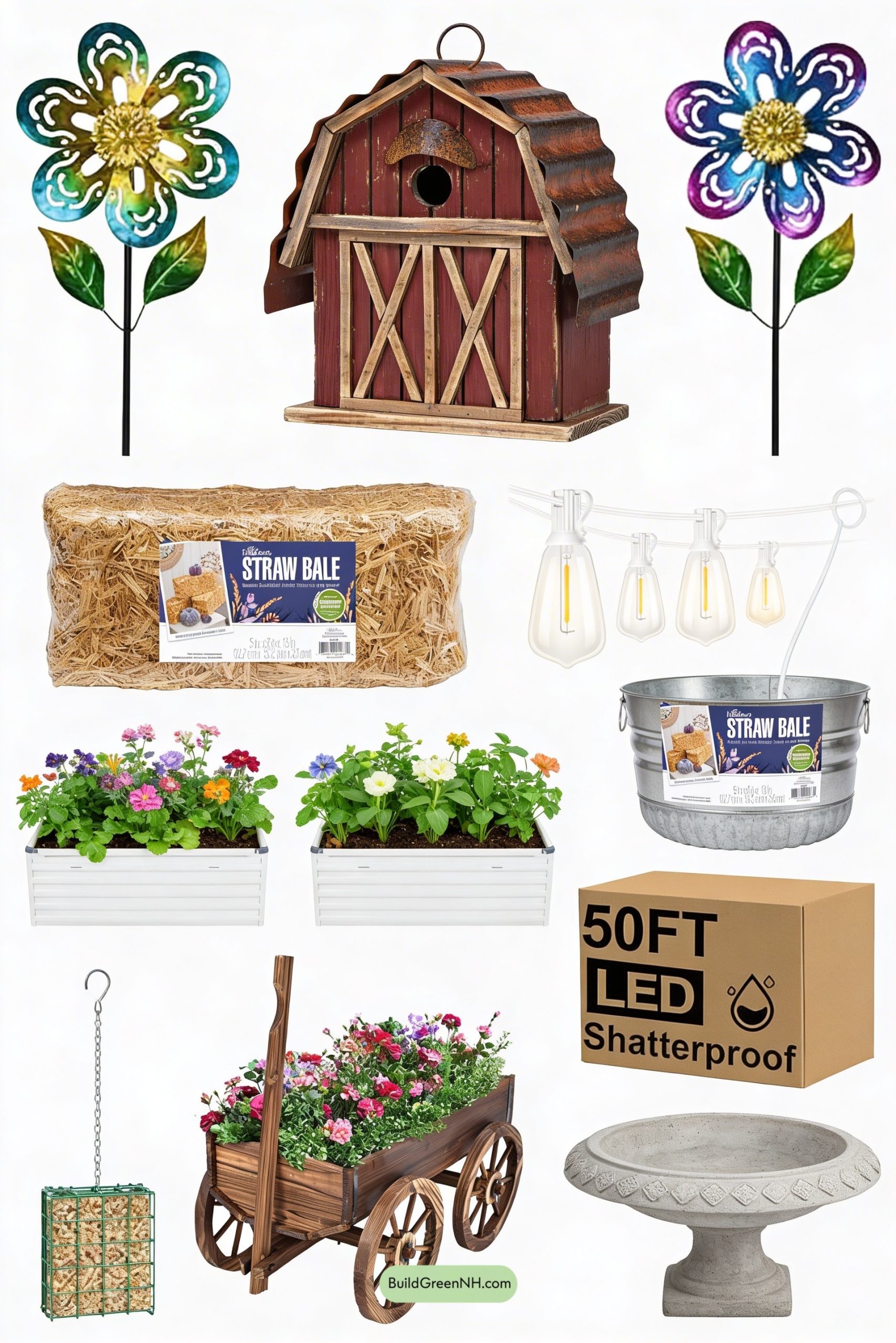 Moodboard for Barn-Style Birdhouse, Backyard Fairytale