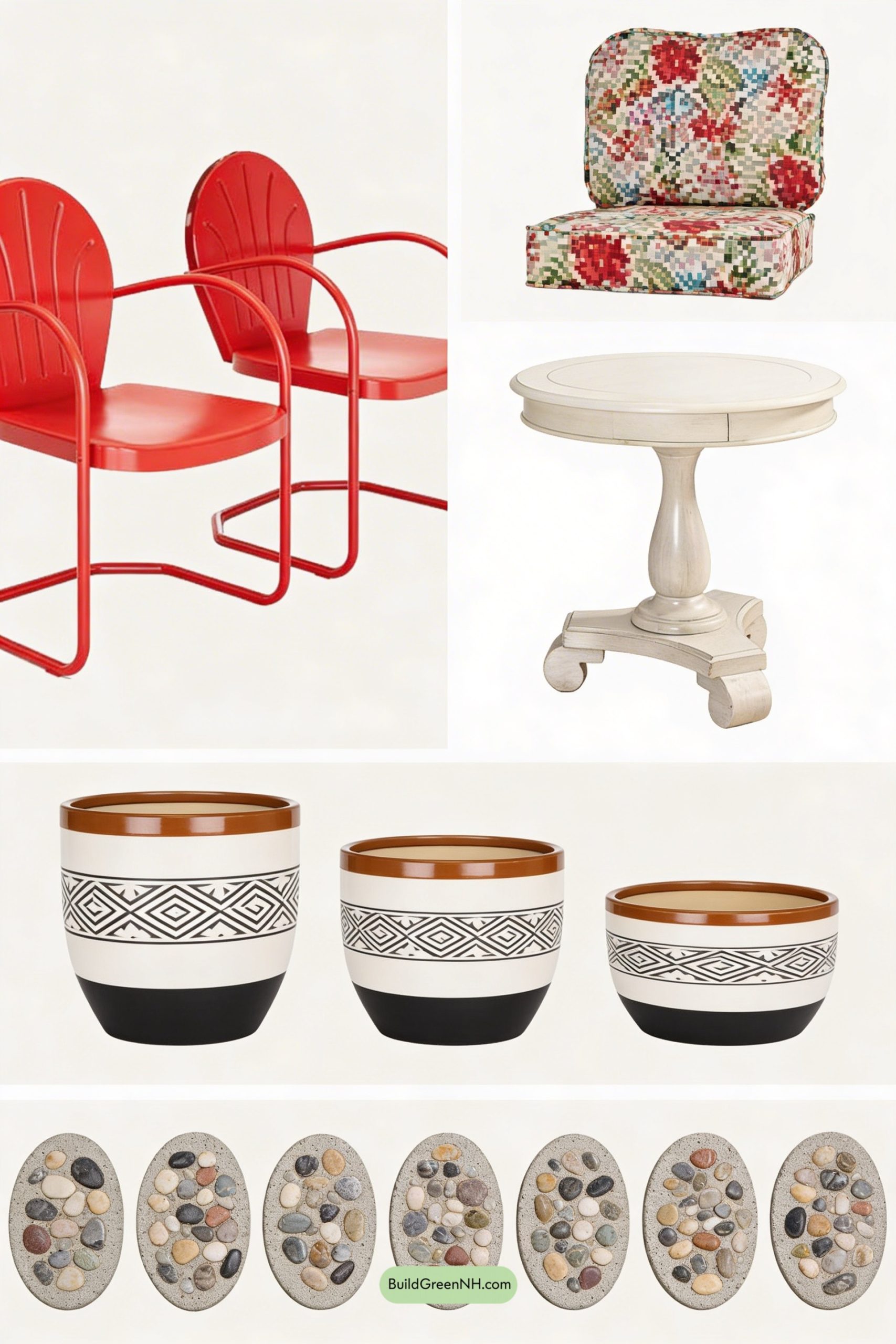 Moodboard for Mid-Century Birdhouse Backyard Lounge