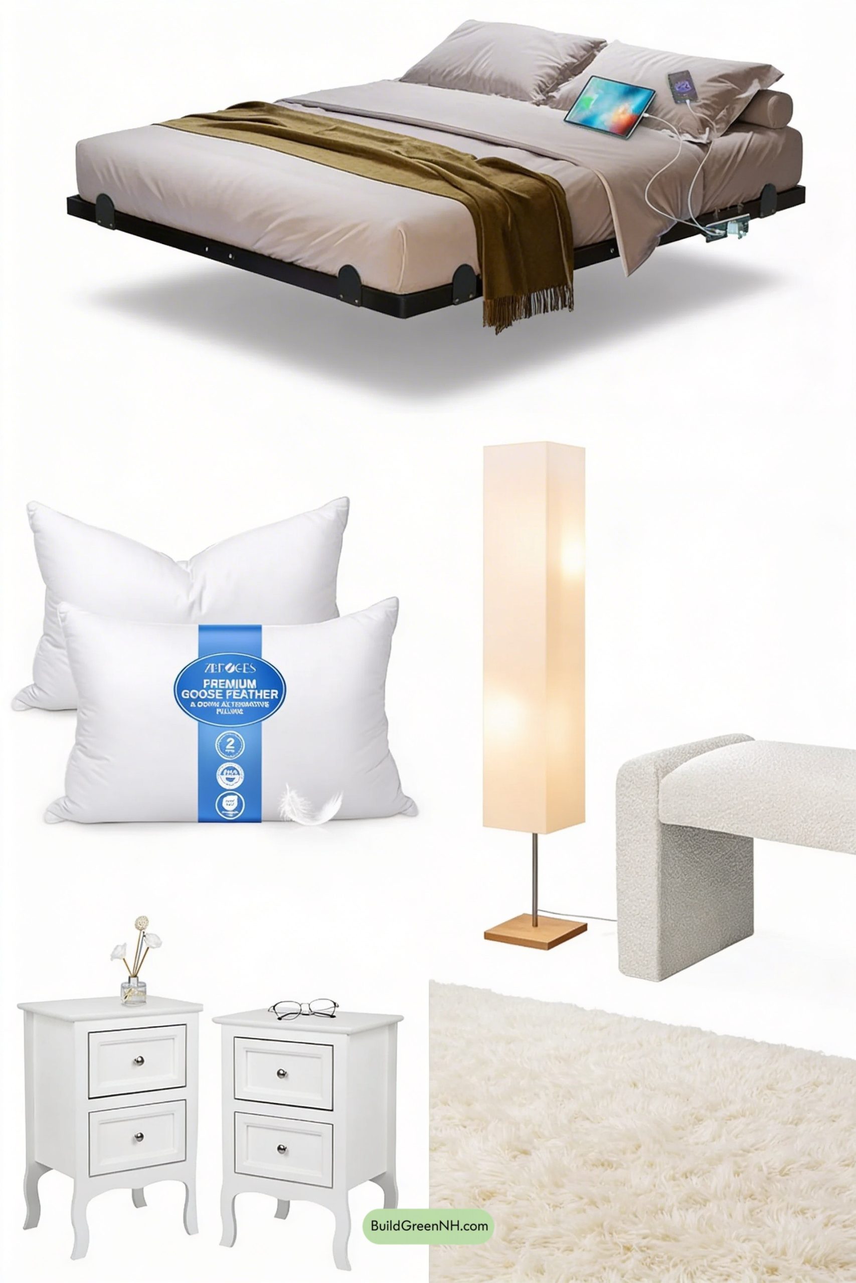 Moodboard for Floating Cloud Bed, Soft Daydream Glow
