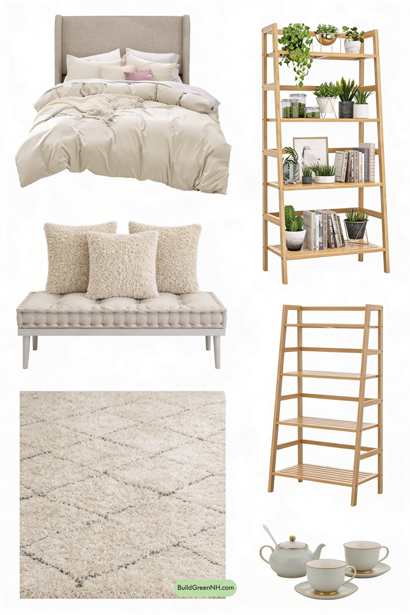 Moodboard for Milk-Tea Nook with Ladder Library