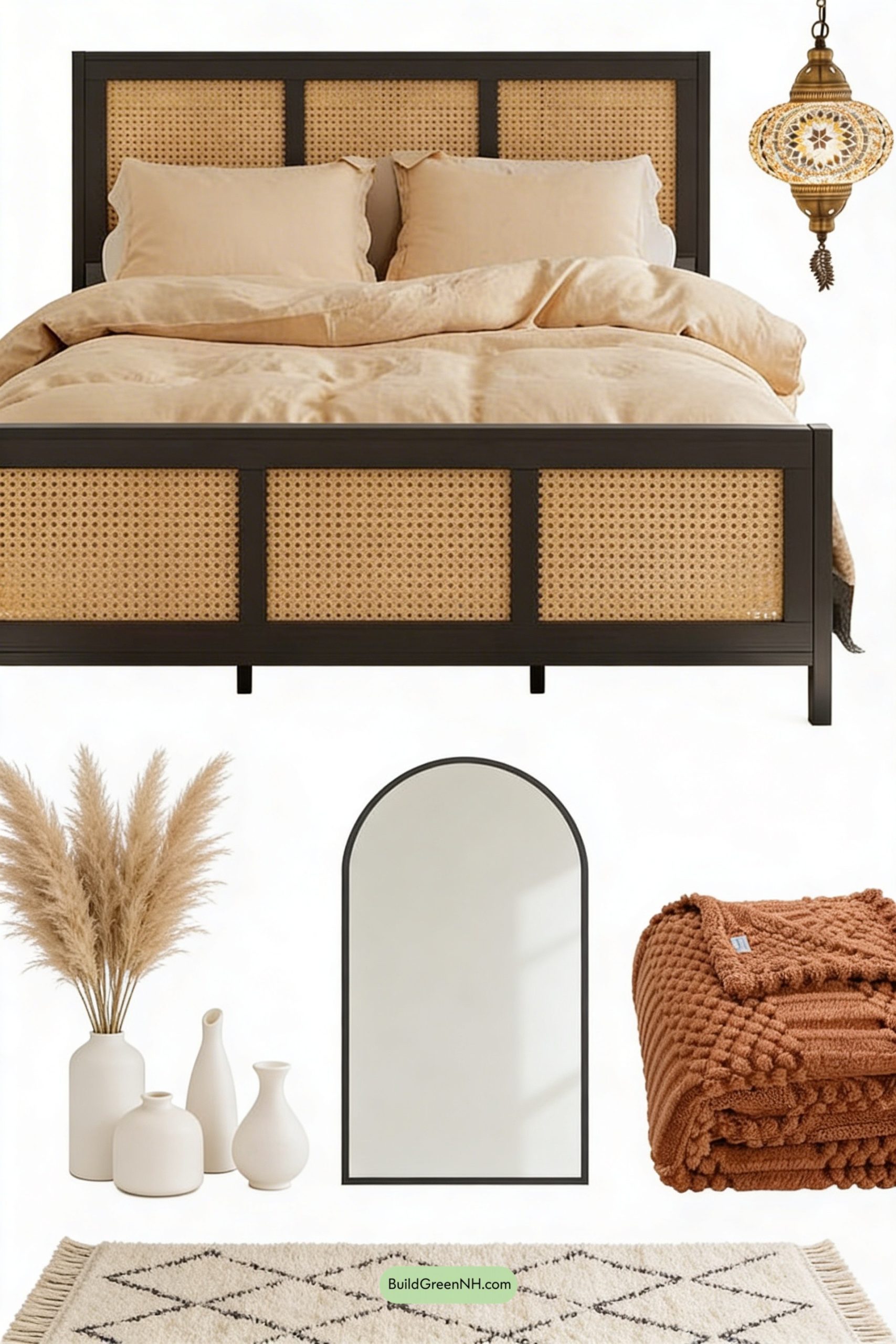 Moodboard for Cactus-Sunset Bedroom, Lit Like Twilight