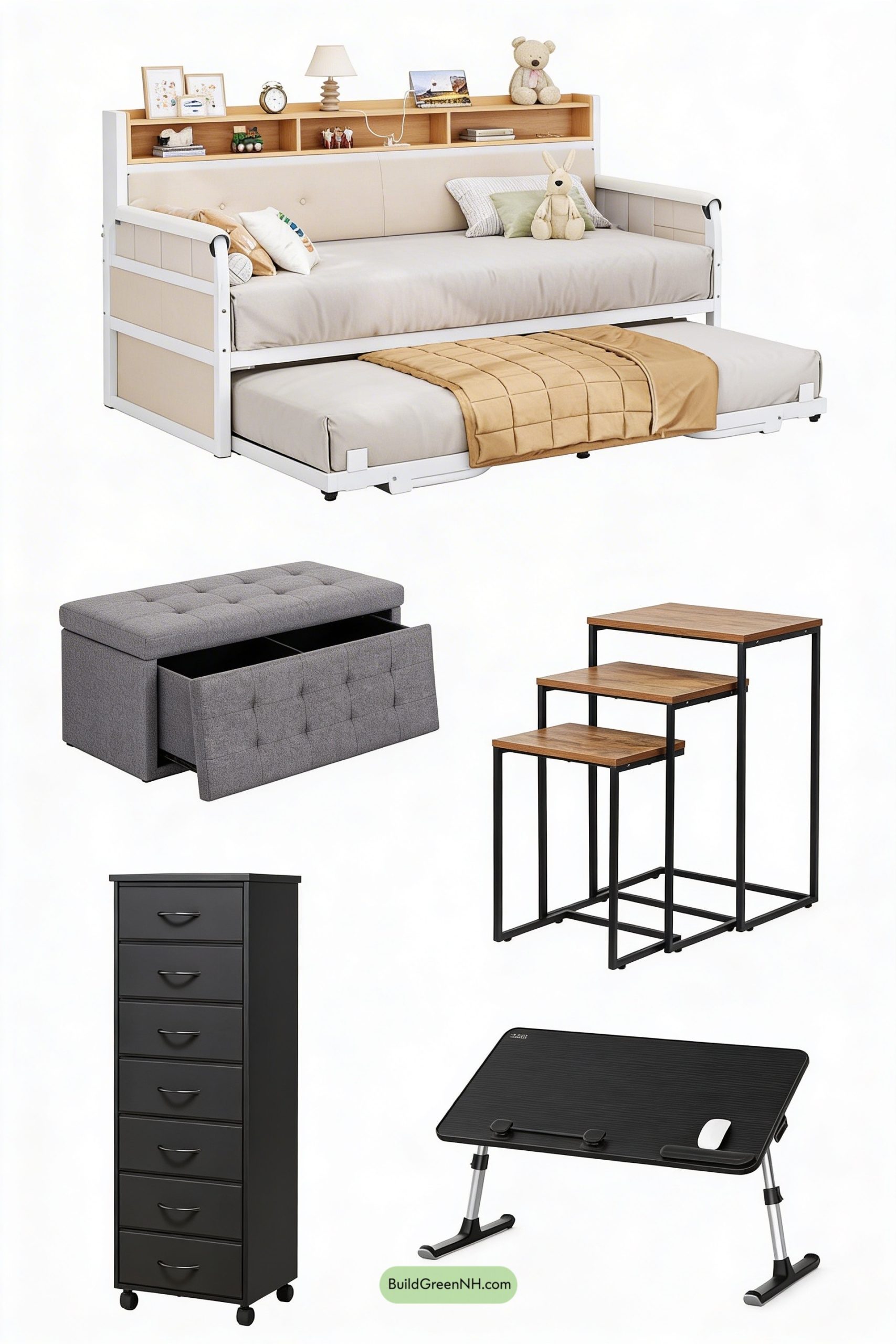 Moodboard for Curtain-Wrapped Daybed Retreat in a Corner