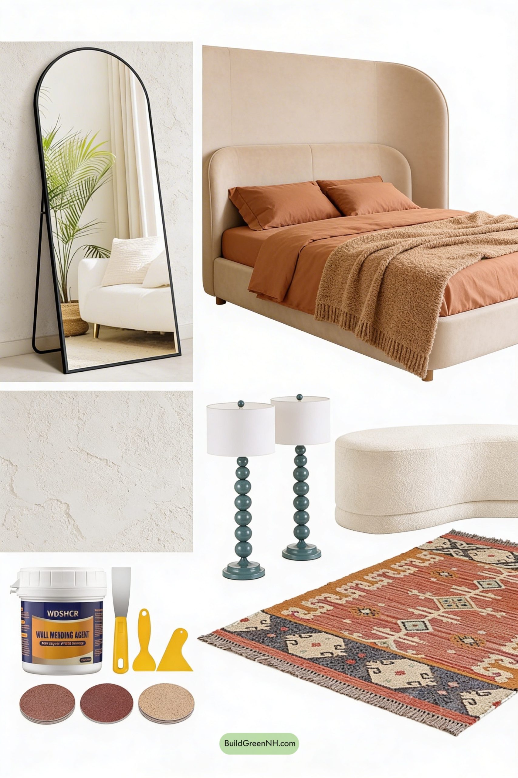 Moodboard for Clay-Toned Curves, Desert-Sleek Serenity