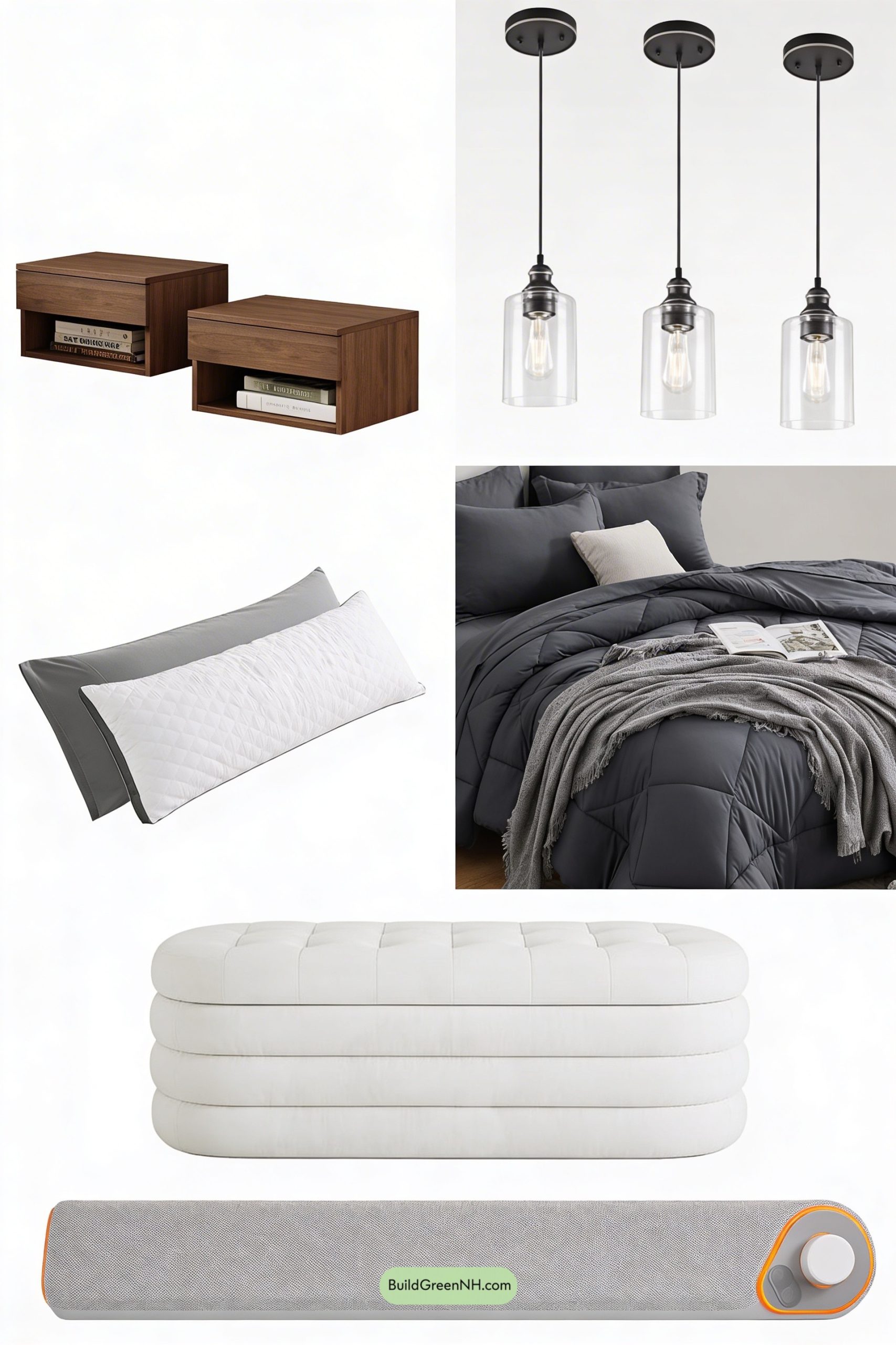 Moodboard for Space-Station Chic Master Retreat