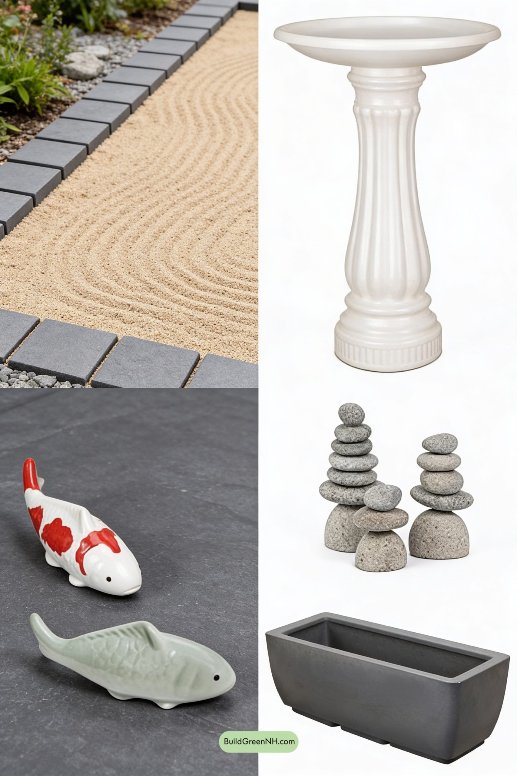 Moodboard for Ceramic Koi Along a Zen Path