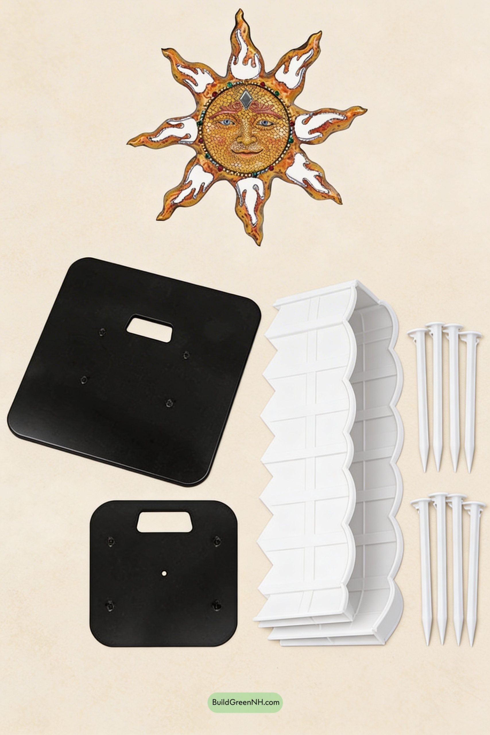 Moodboard for Color-Block Garden with Ceramic Sun