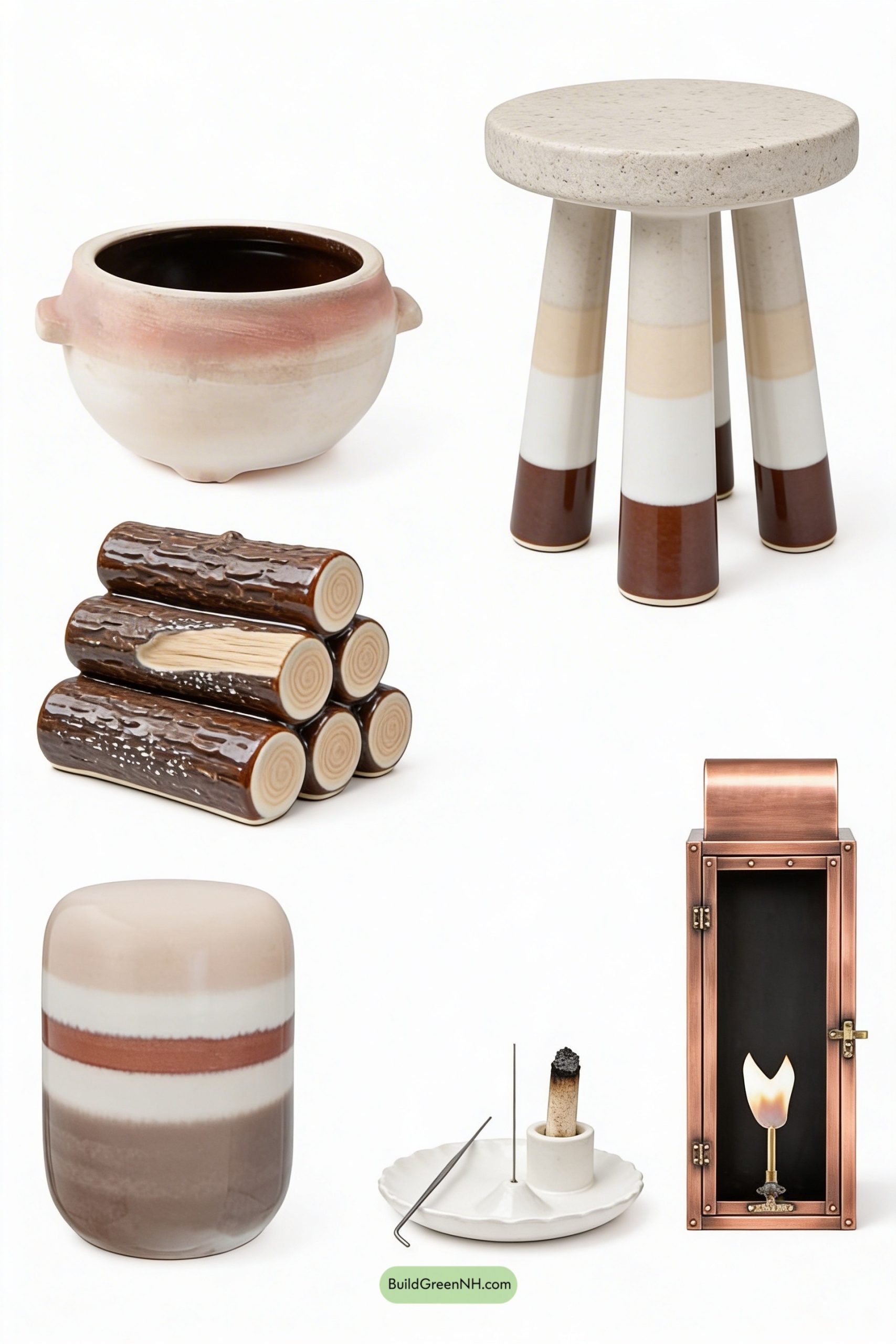 Moodboard for Ceramic Accents Around a Modern Fire Pit