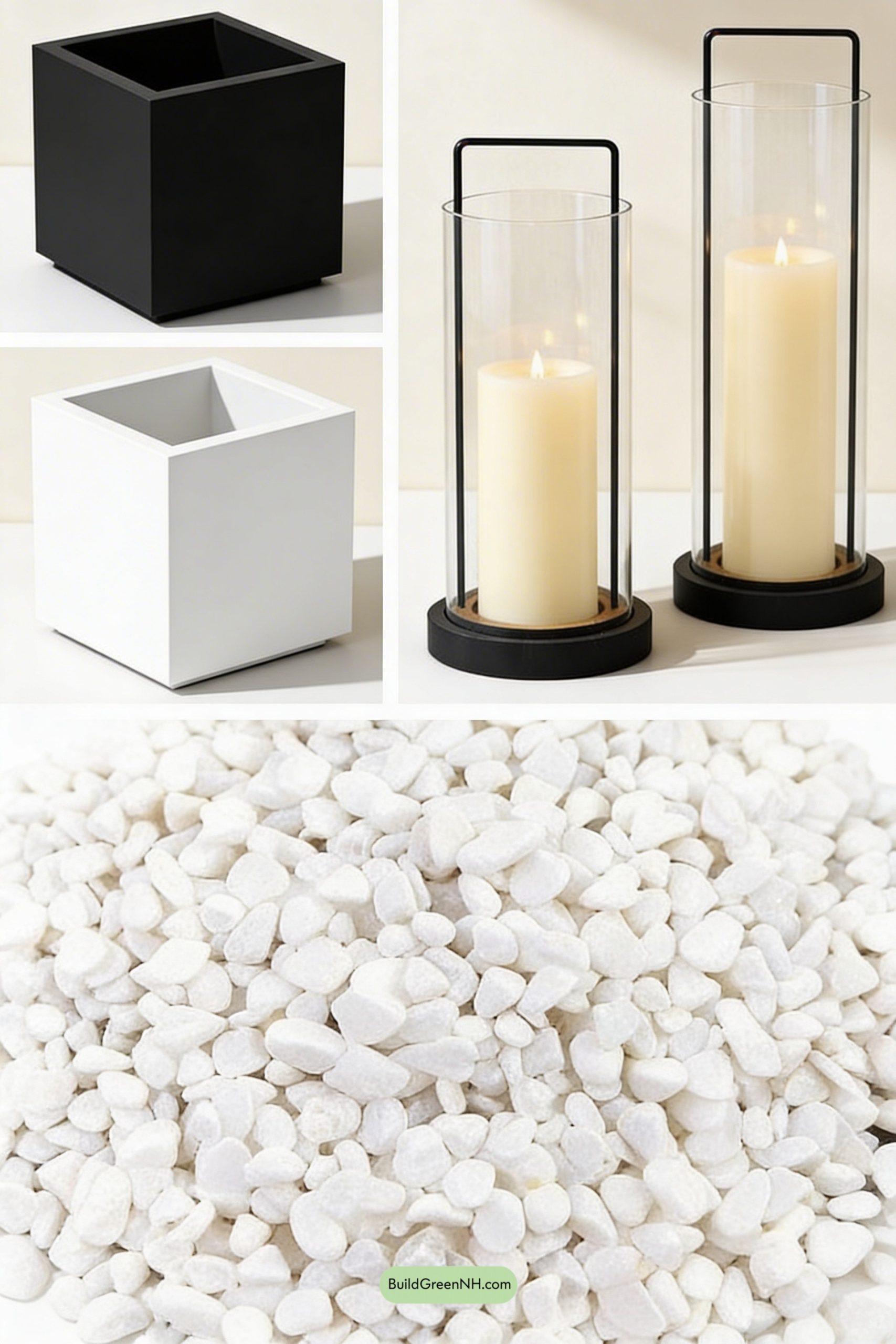 Moodboard for Graphic Ceramic Pedestals with Candlelight