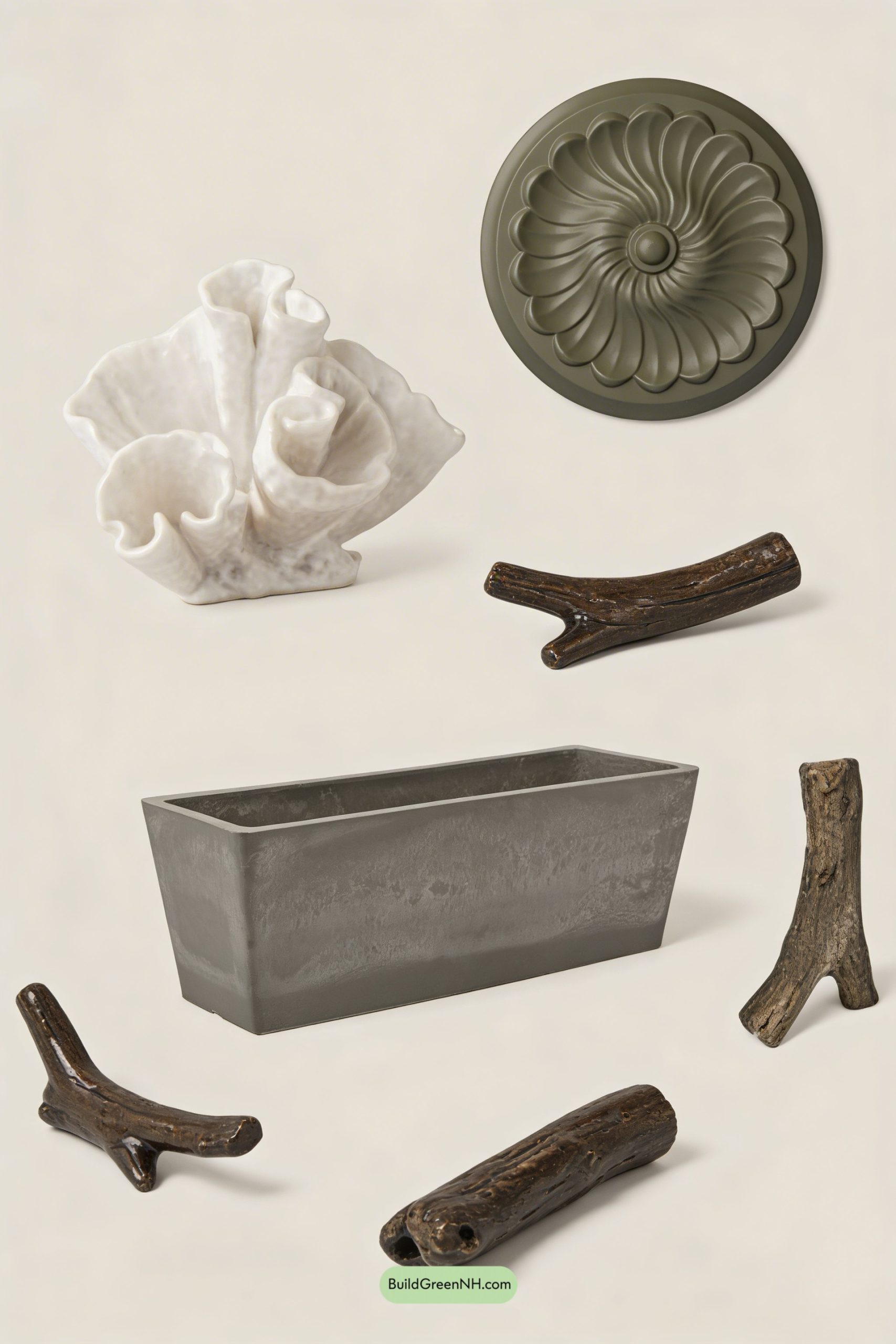 Moodboard for Shell-Inspired Ceramics for Coastal Gardens