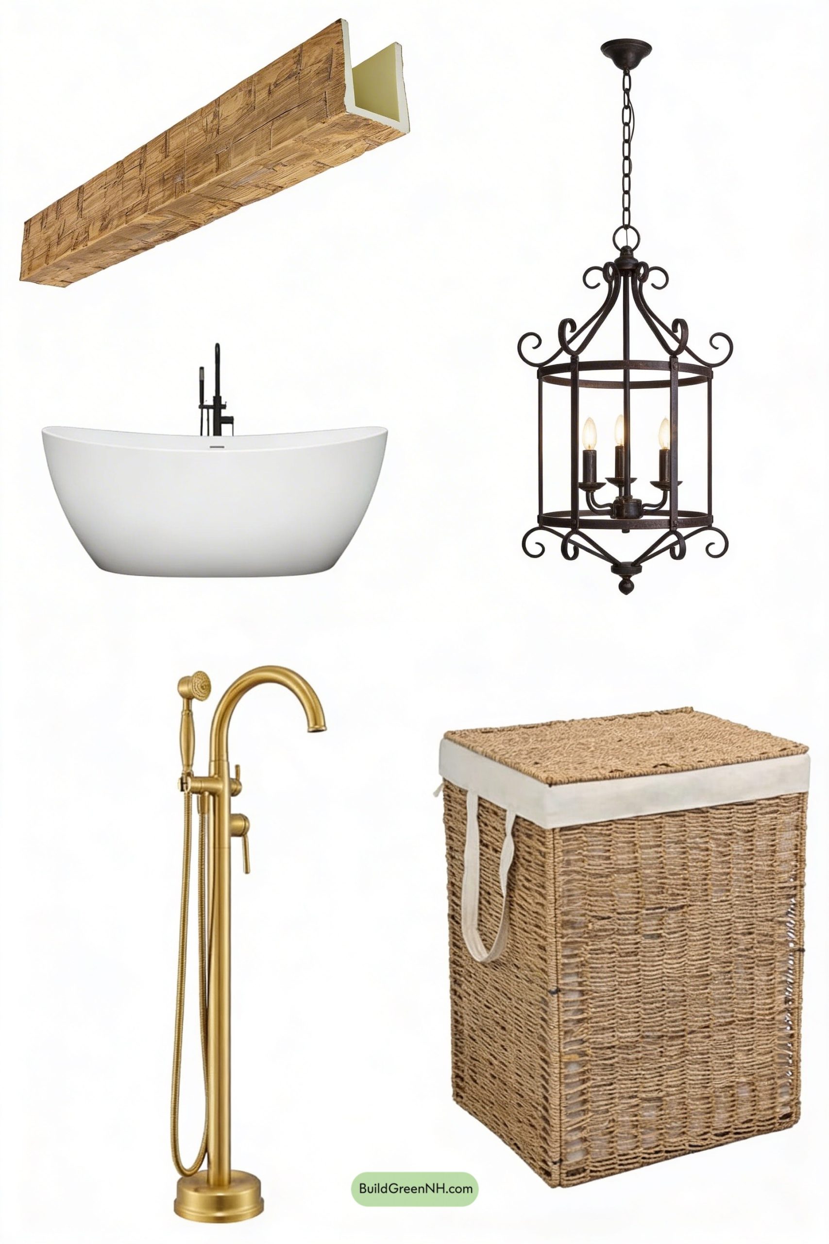 Moodboard for Tuscan Soak Under Rustic Beam