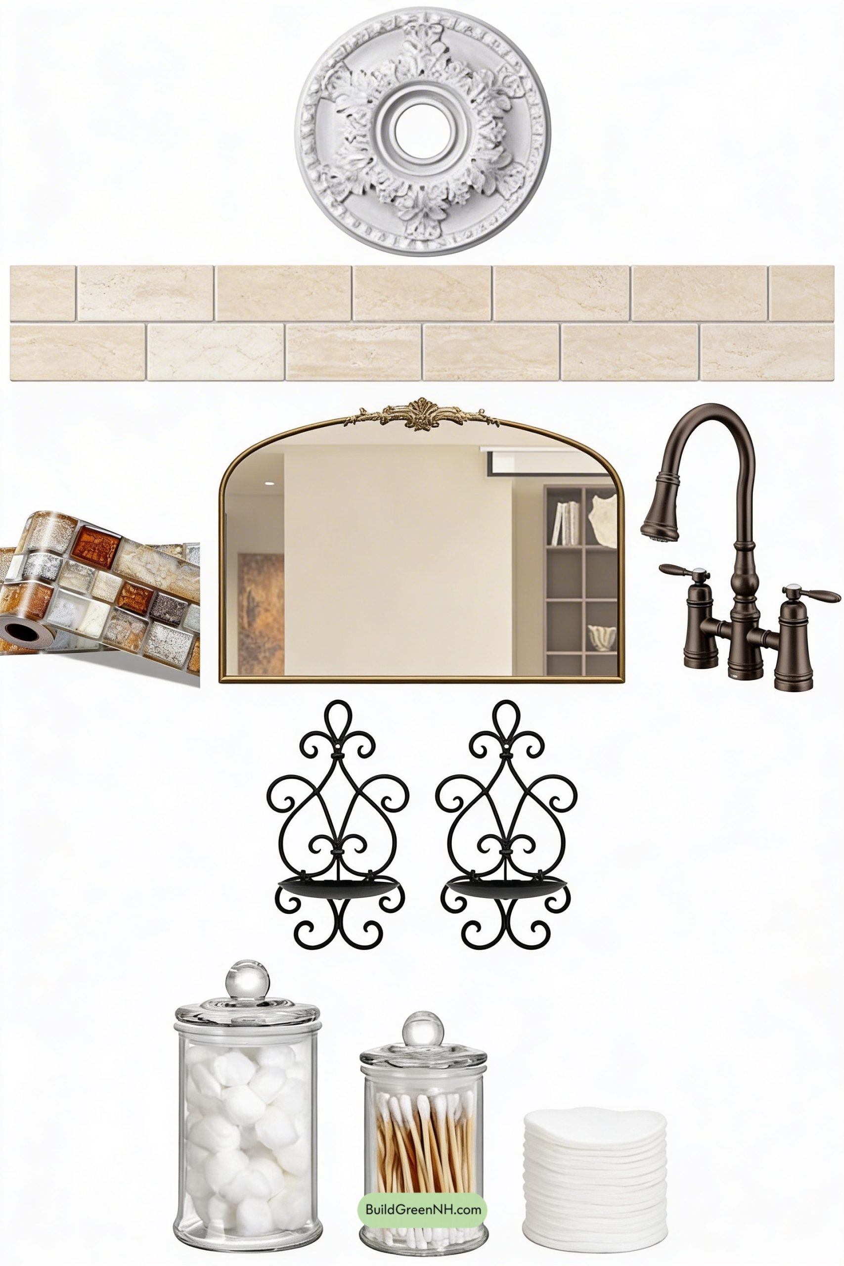 Moodboard for A Tuscan Bath with a Painted Sky