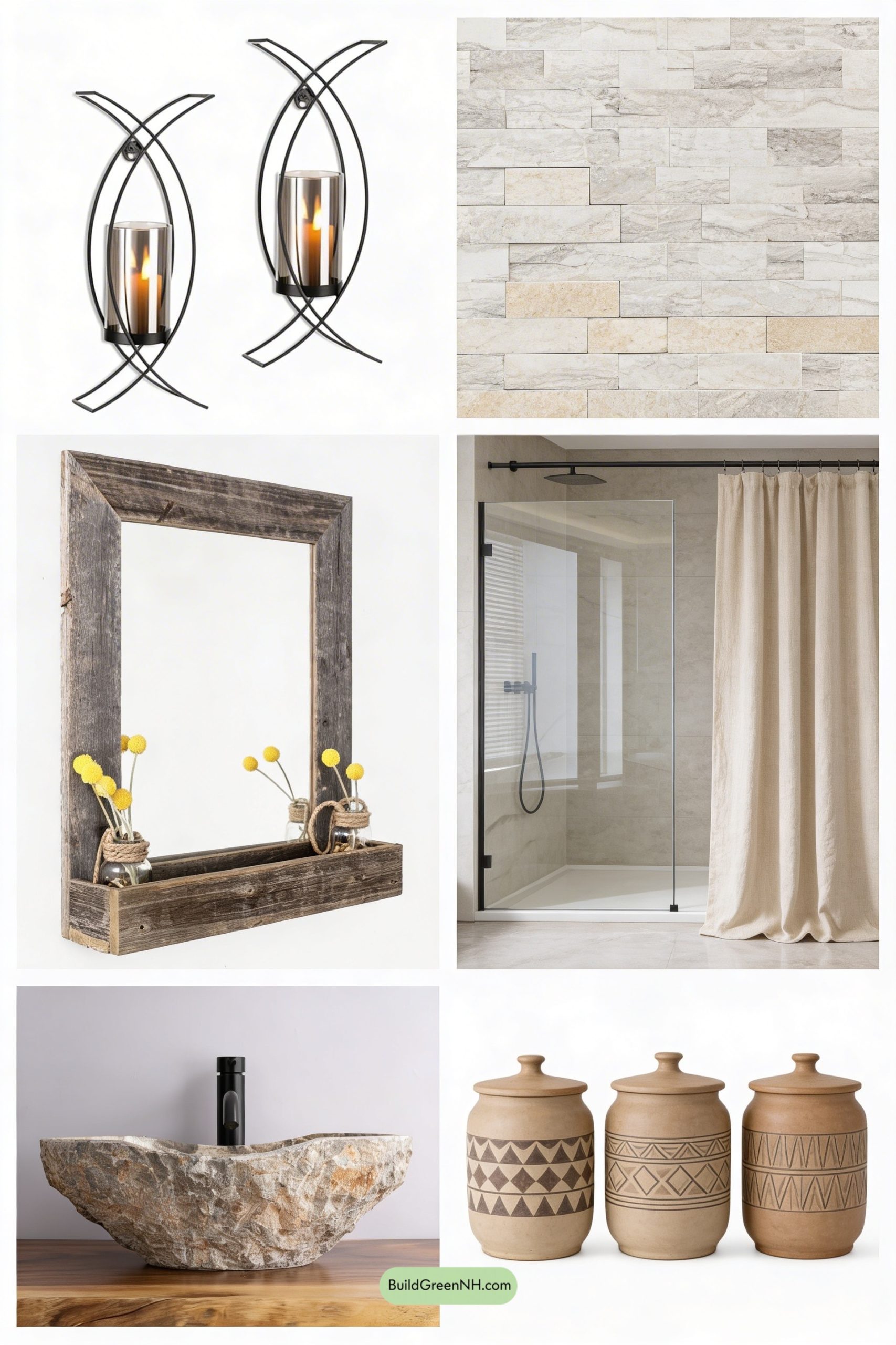 Moodboard for Monastery-Minimal Tuscan Bathroom Retreat
