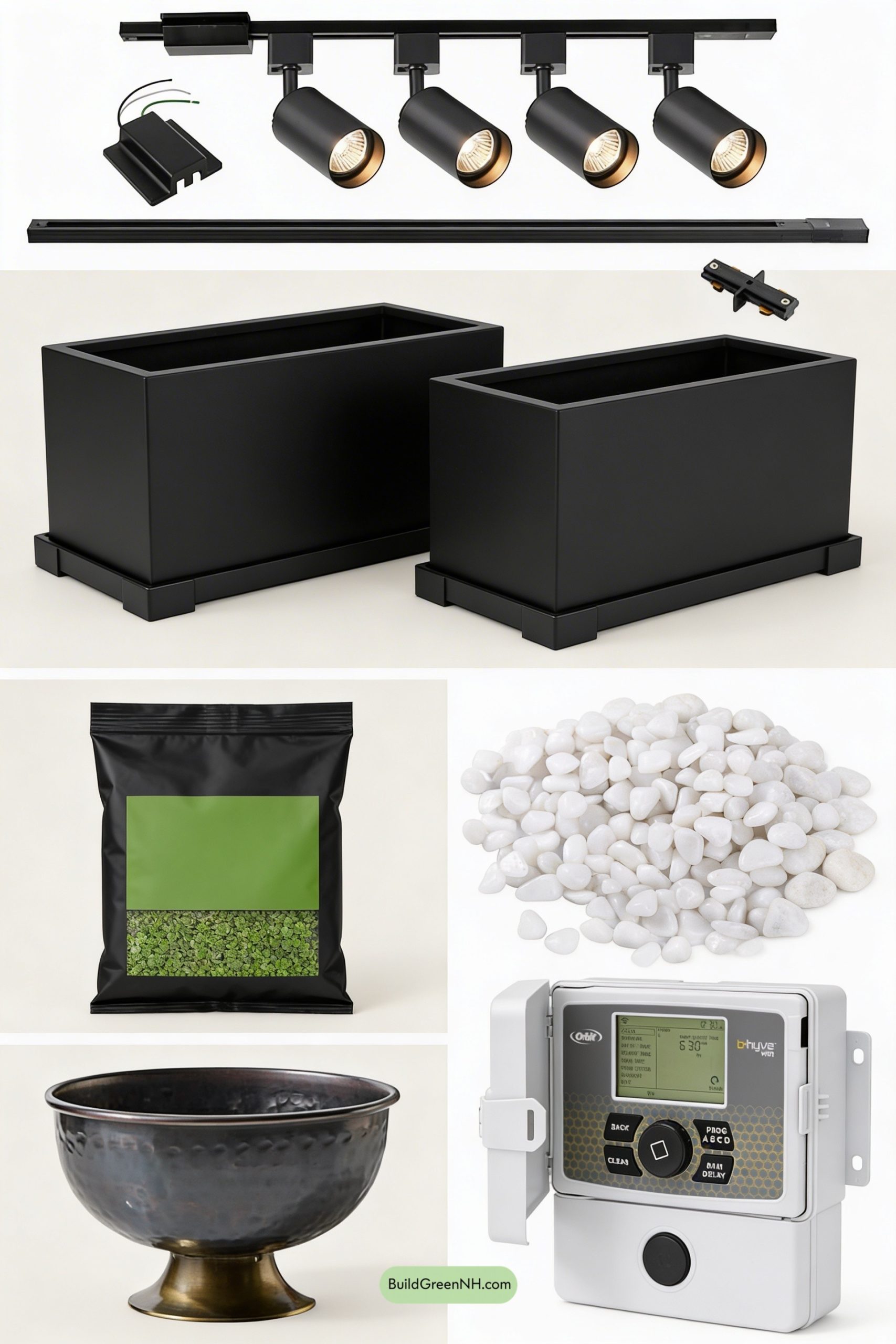 Moodboard for Corten Spiral Fountain Courtyard Gallery