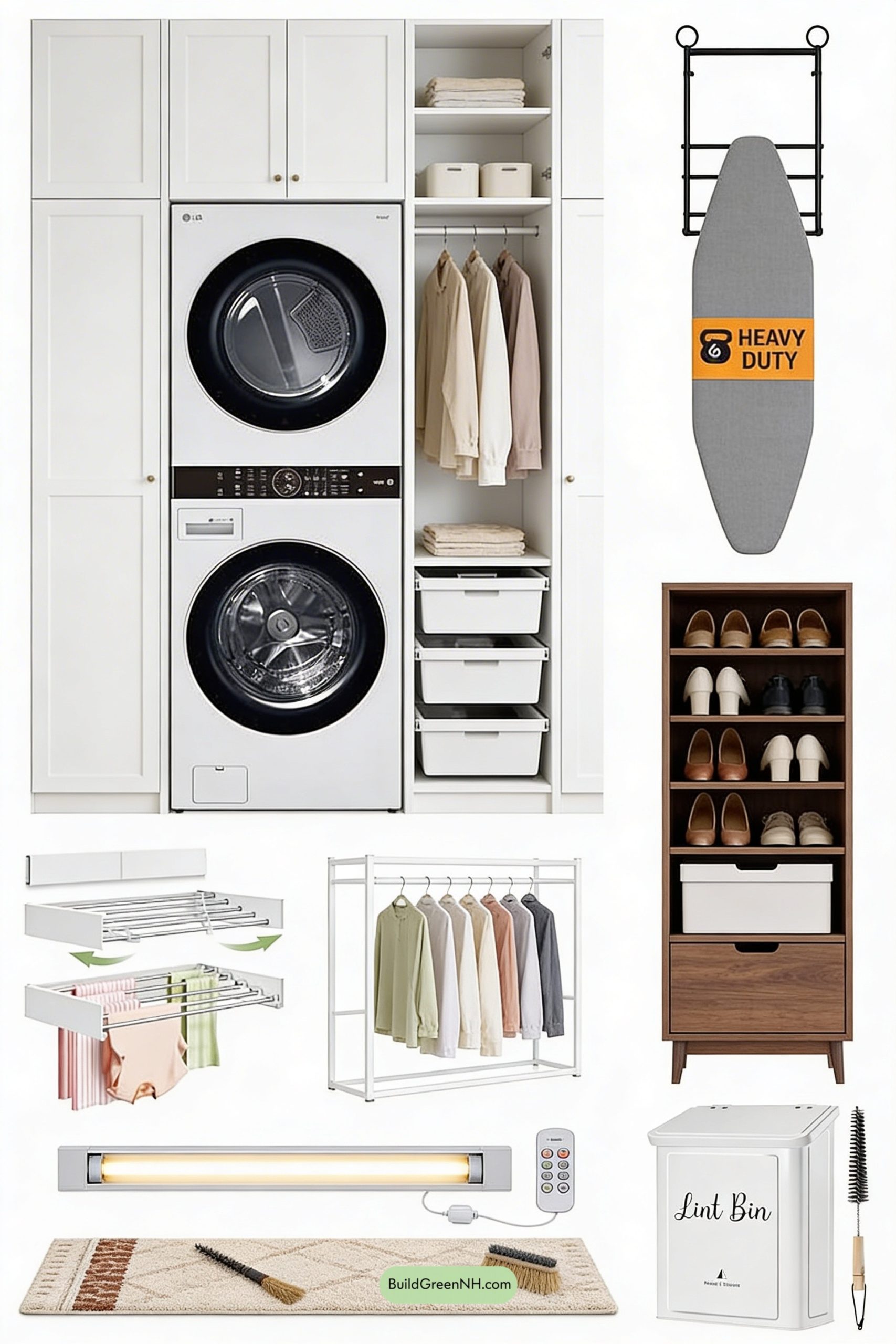 Moodboard for Slim Galley Mudroom That Multitasks