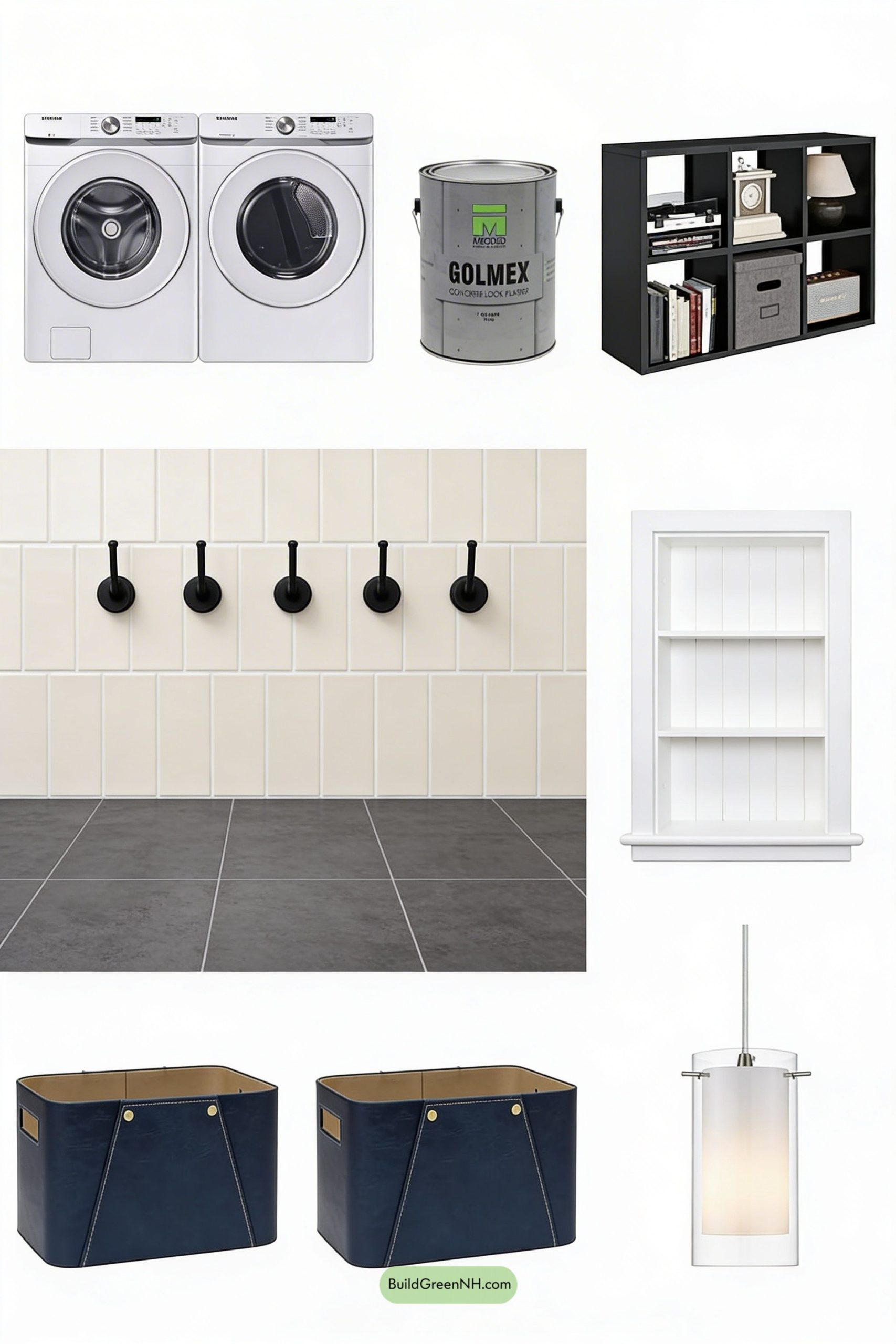 Moodboard for Sunlit Desert-Modern Mudroom Laundry Nook