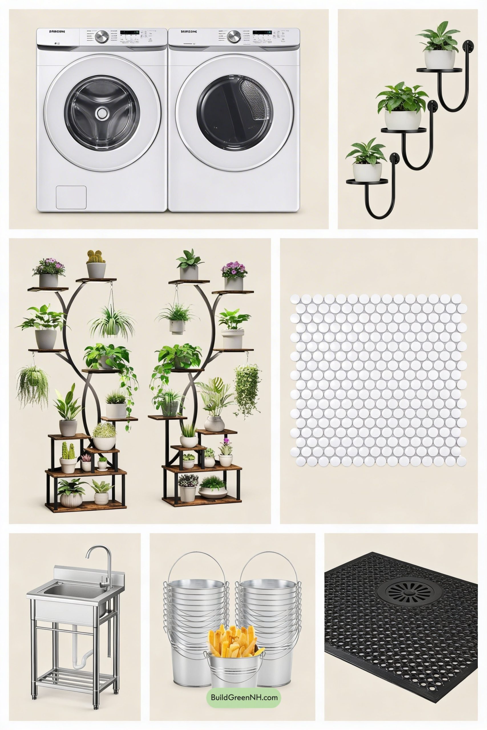 Moodboard for Sunroom Laundry with Potting Bench Vibes