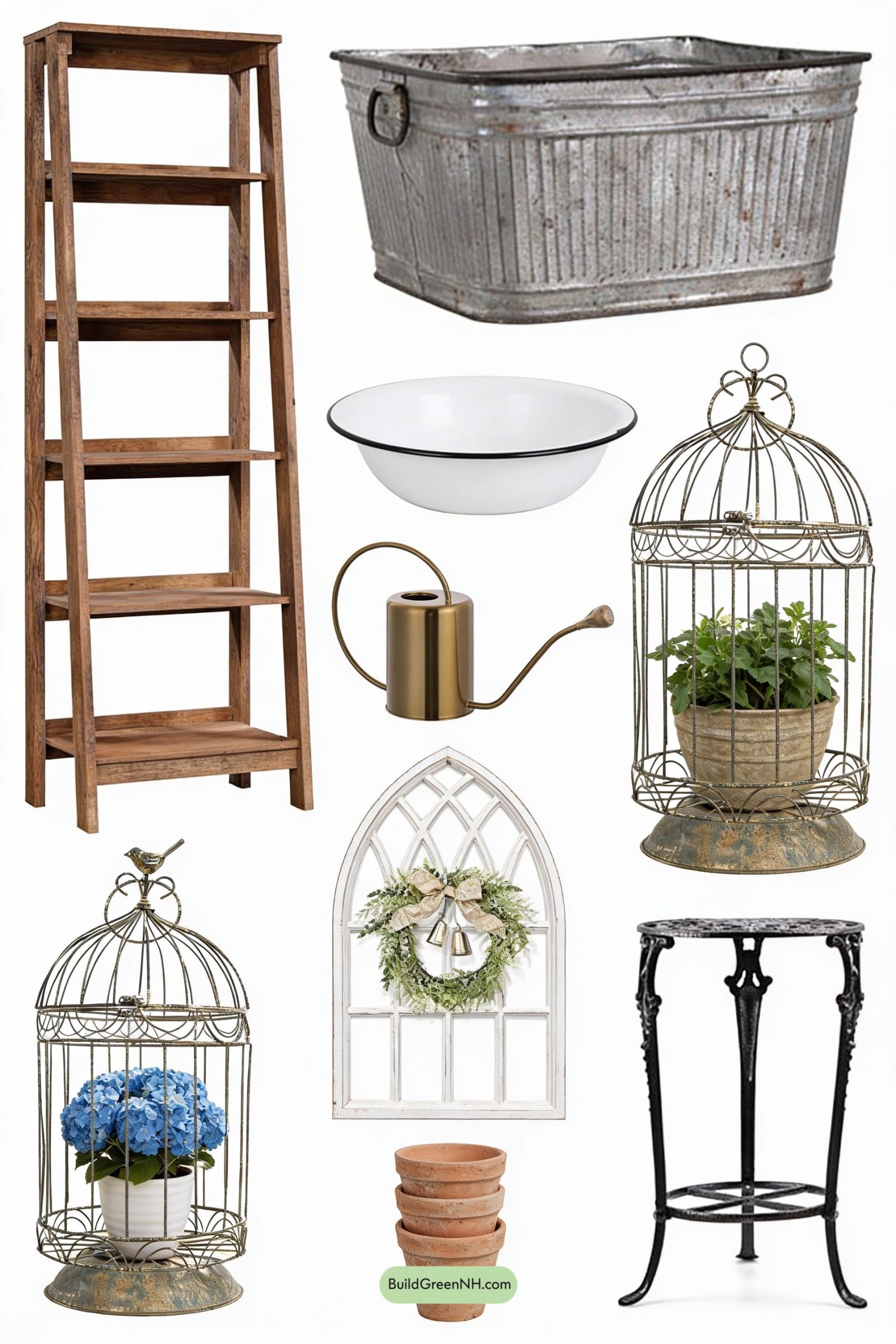 Moodboard for Ladder Planter Charm by the Fence