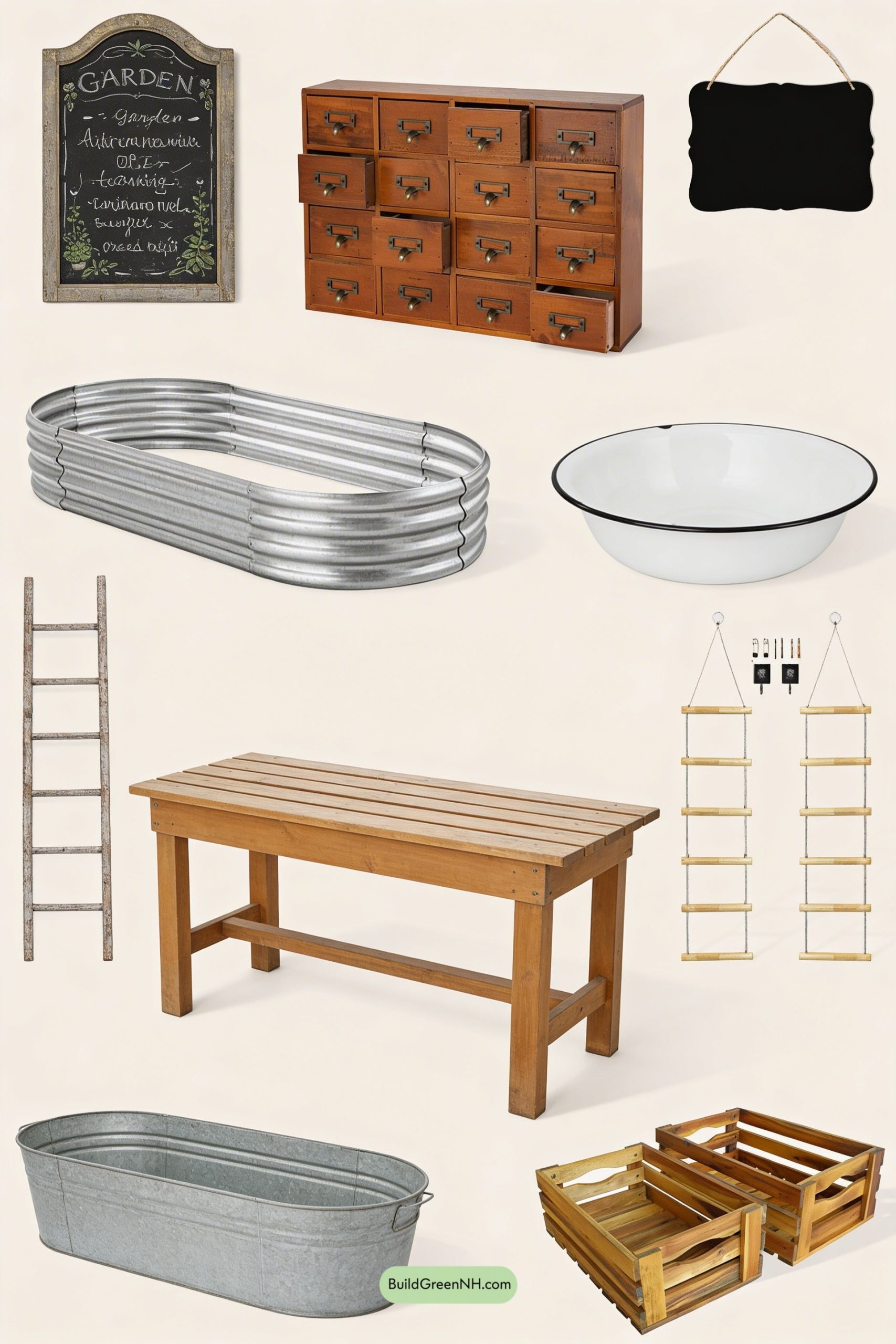 Moodboard for Shed-Side Vintage Veggie Corner