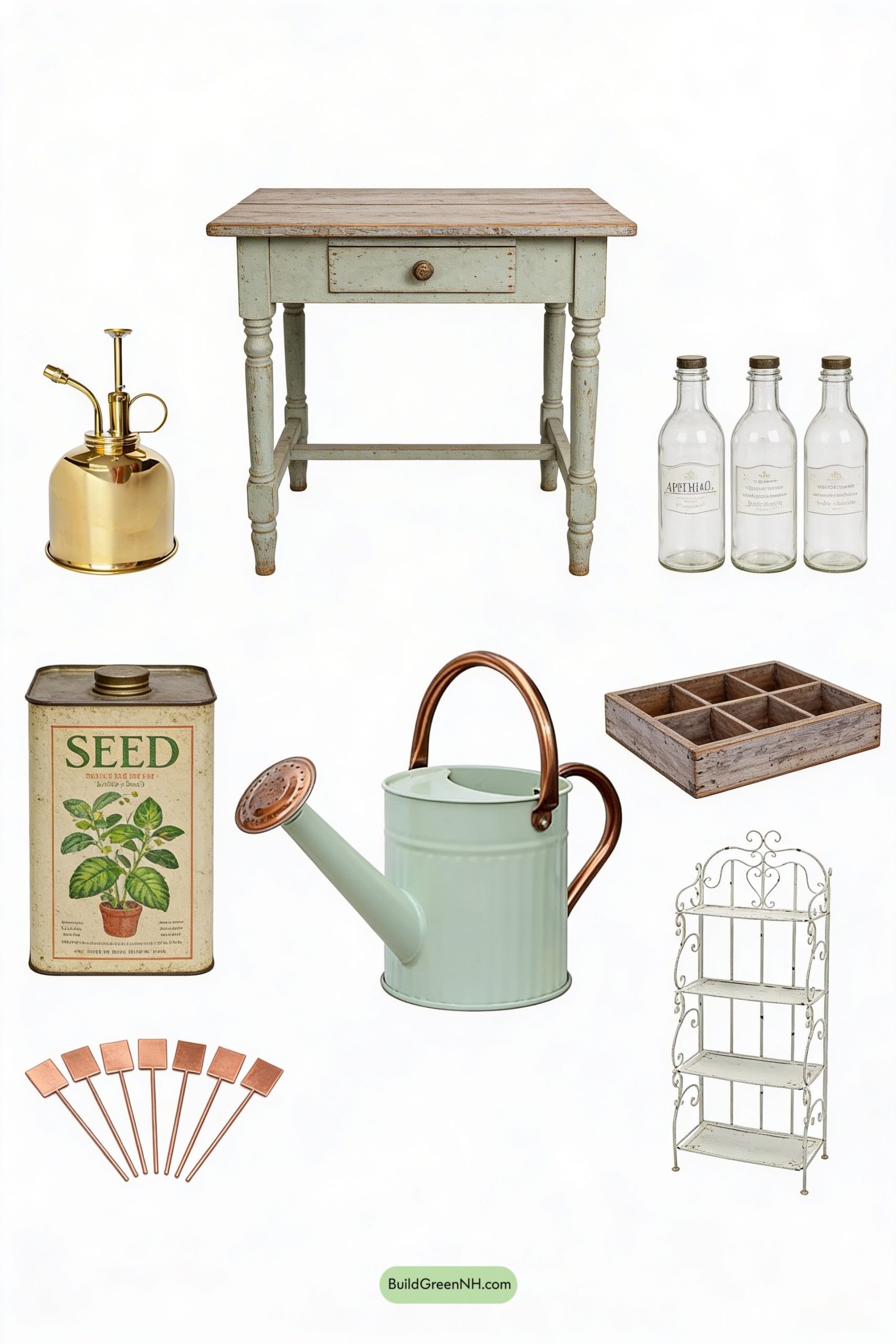 Moodboard for Apothecary Greenhouse Potting Nook