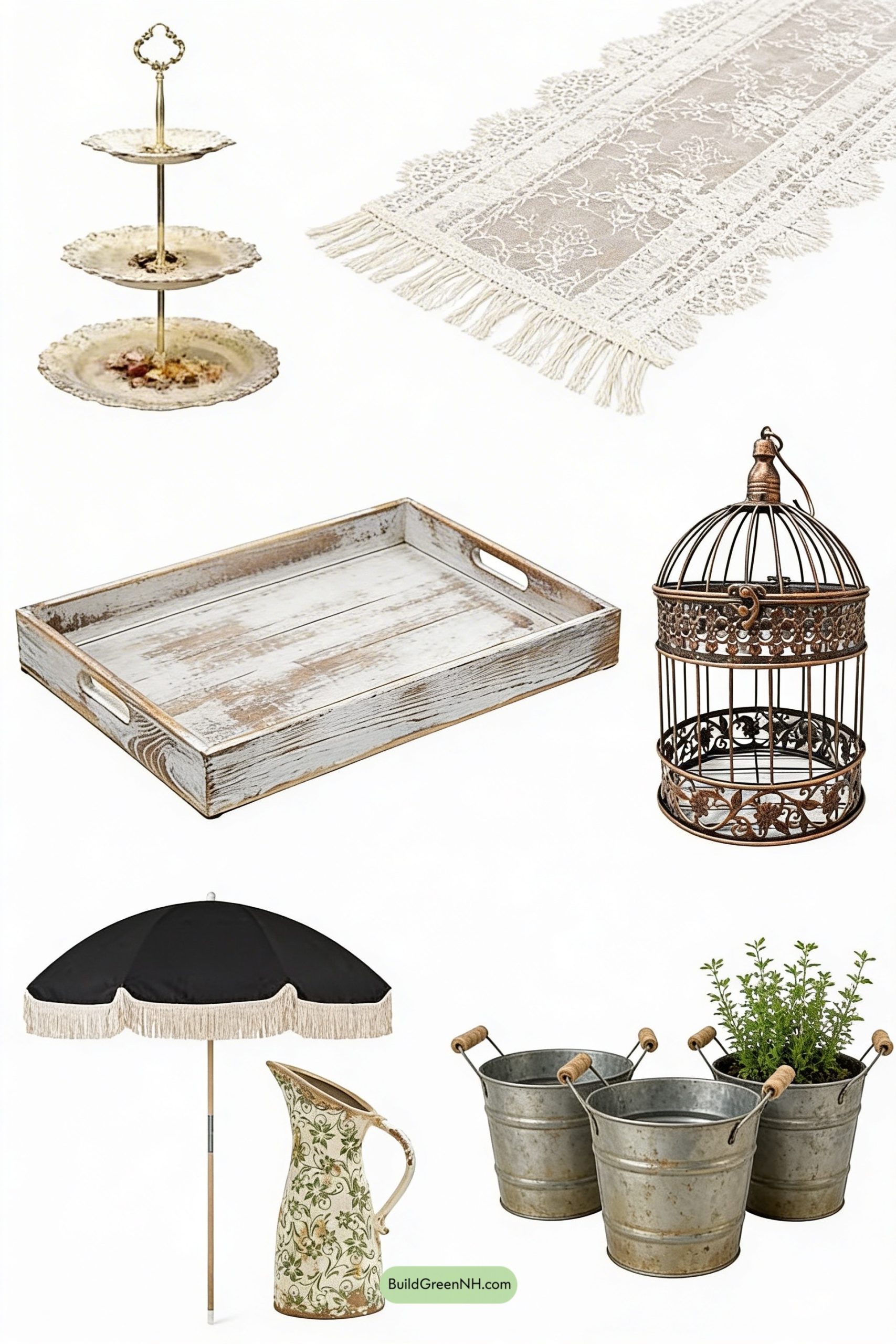 Moodboard for Tea Table Tucked Under Spring Blossoms