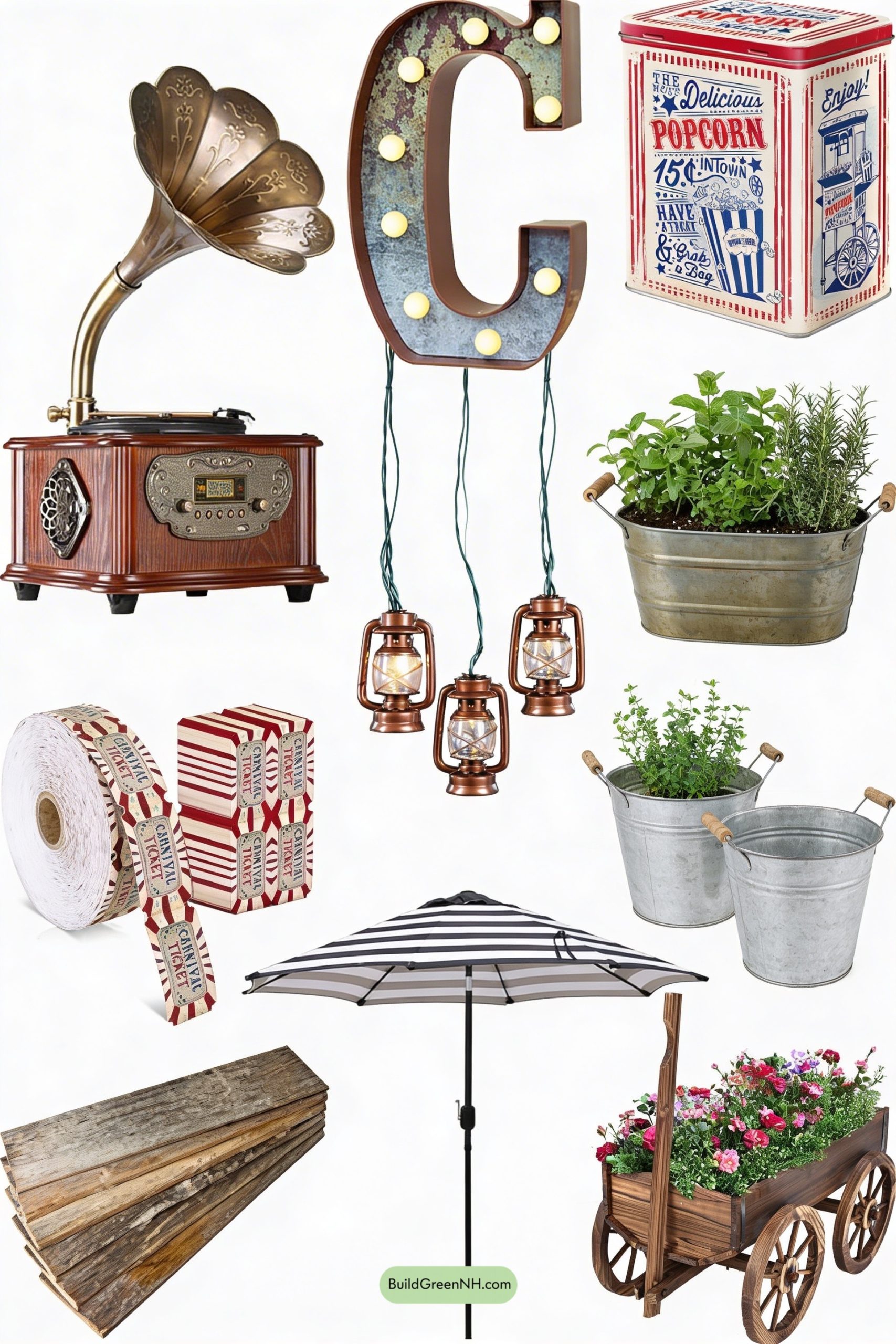 Moodboard for Midway Ticket Booth Garden Nook