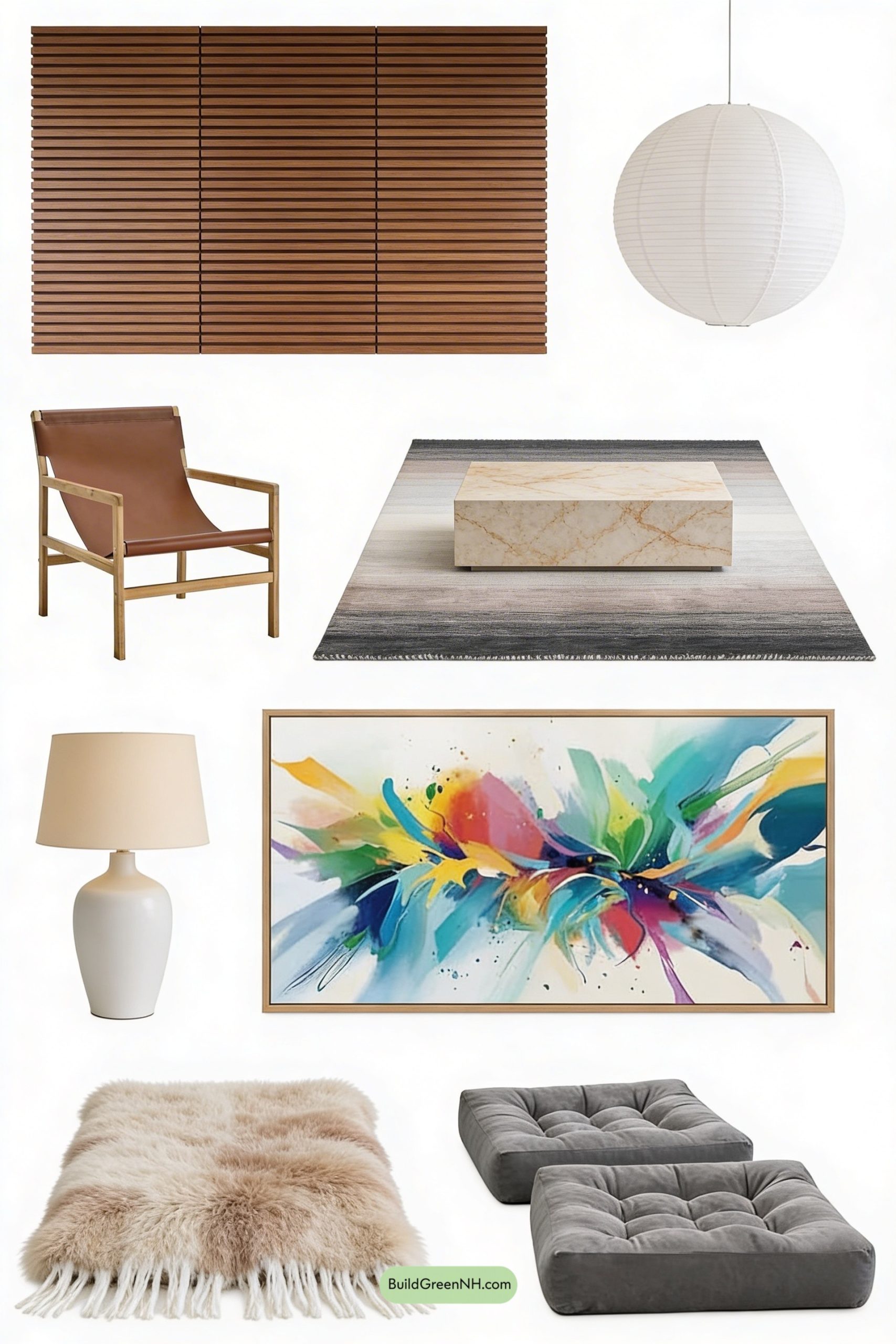 Moodboard for Cocoa Cocoon with Sculptural Glow