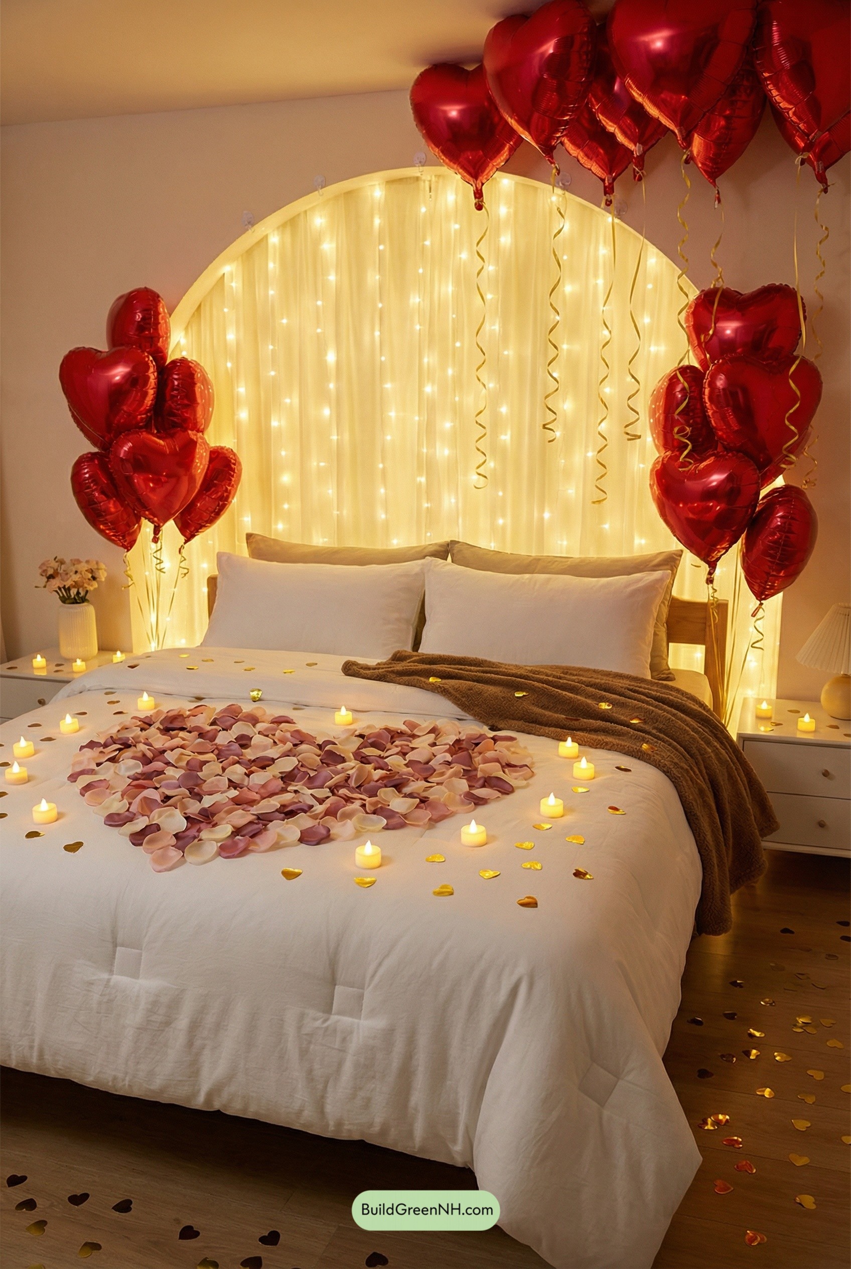 Fairy-Light Halo Valentine Bedroom Glow